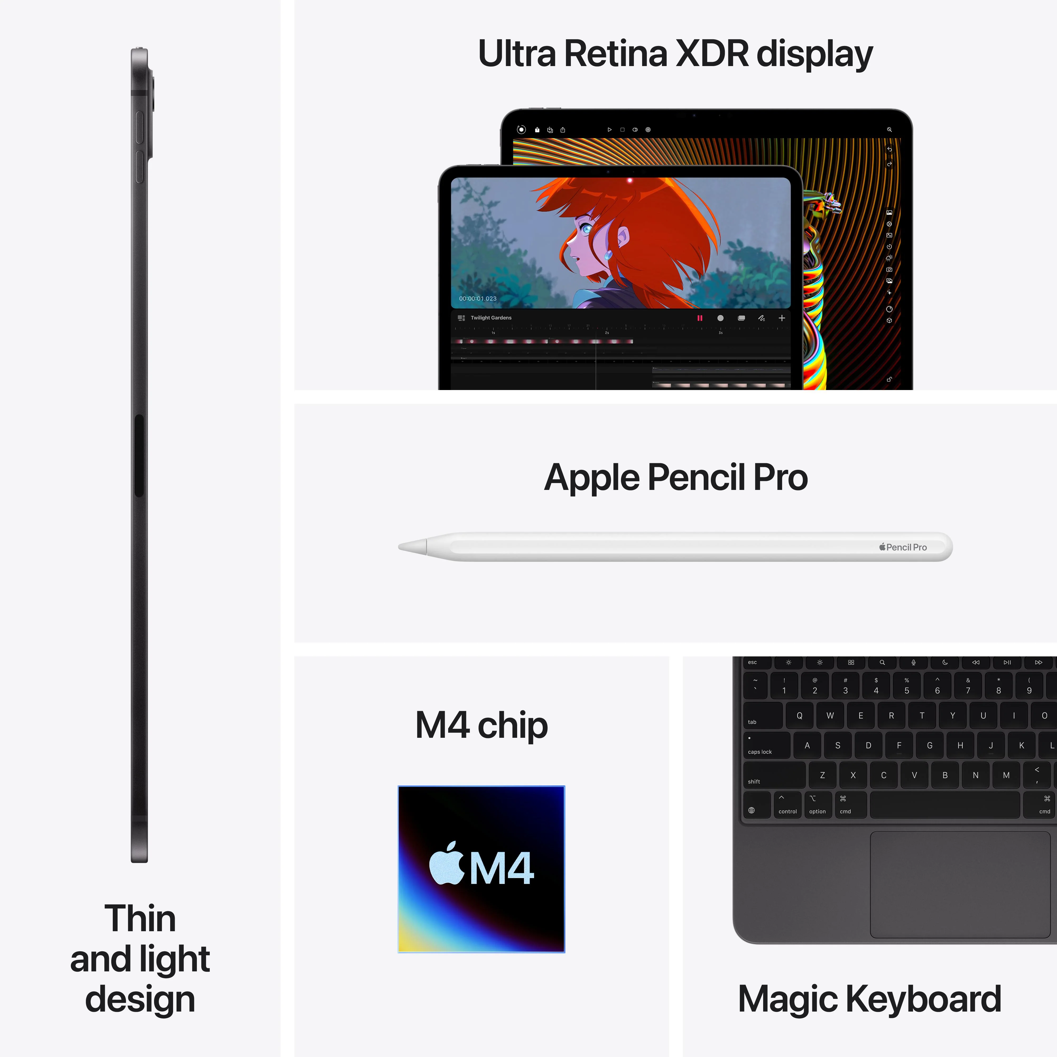 11-inch iPad Pro Wi-Fi + Cellular 256GB Standard Glass - Space Black (M4) - Image 9