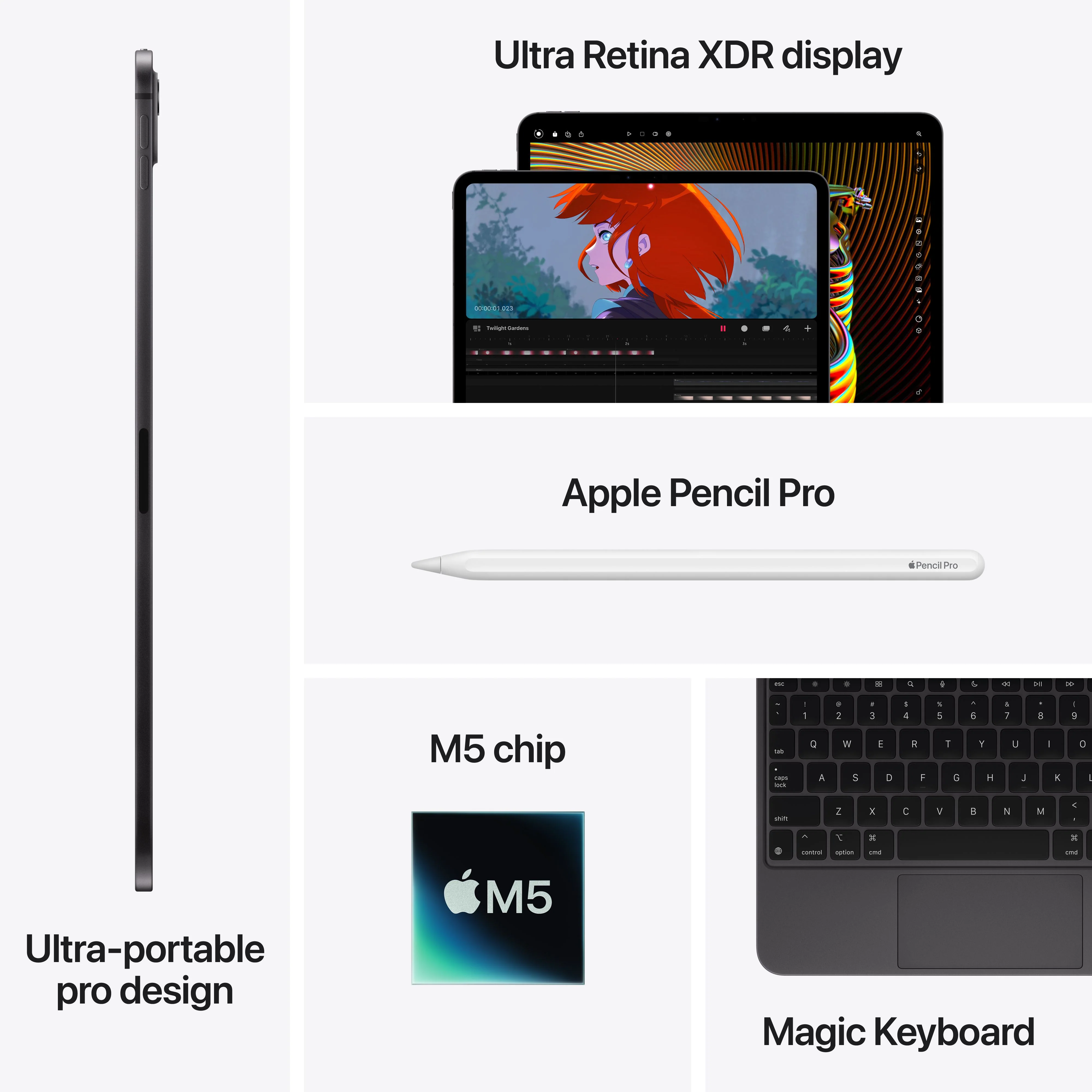 11-inch iPad Pro Wi-Fi 1TB Standard Glass - Space Black (M5) - Image 8