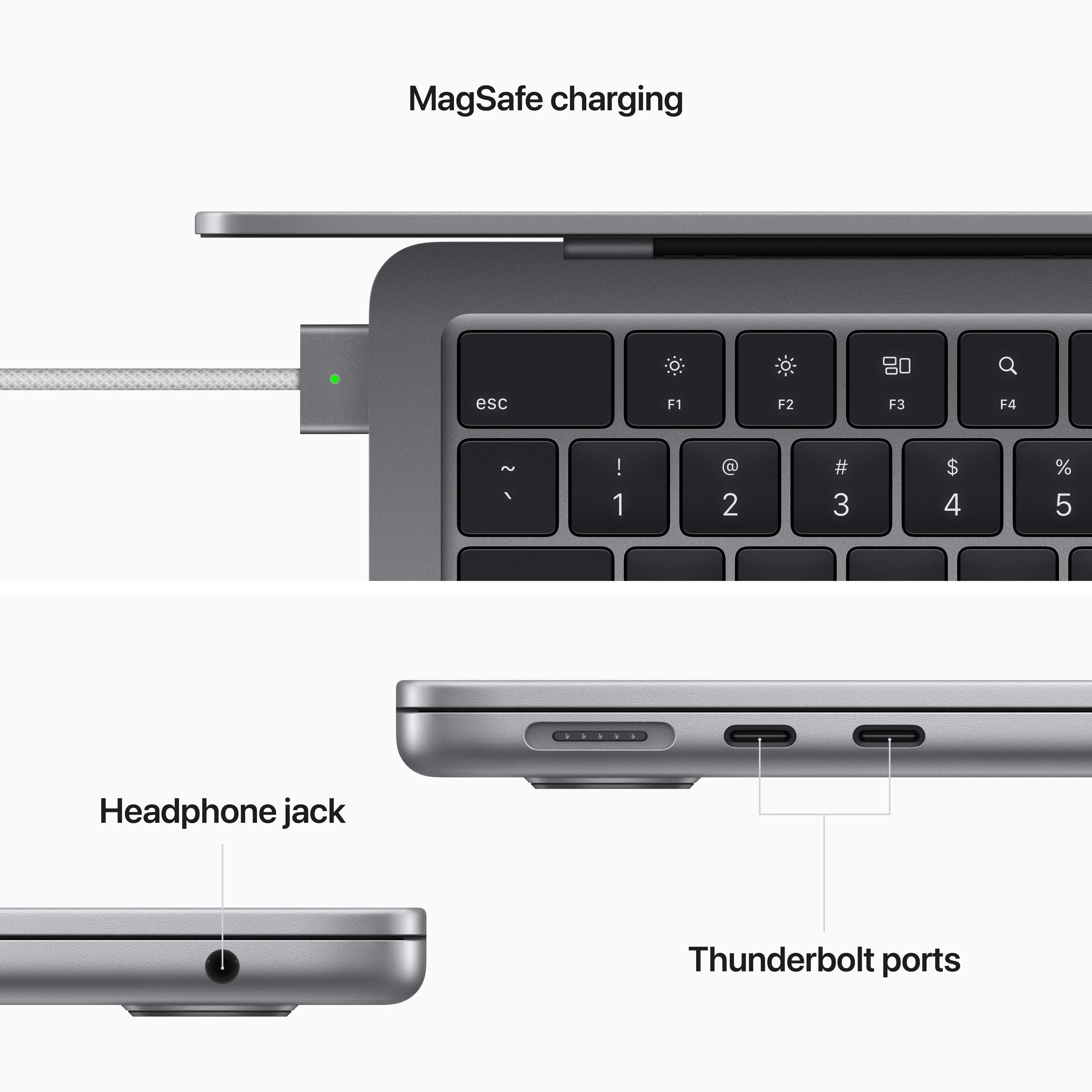 13-inch MacBook Air: Apple M2 chip with 8?core CPU and 8?core GPU, 256GB SSD - Space Grey - Image 7