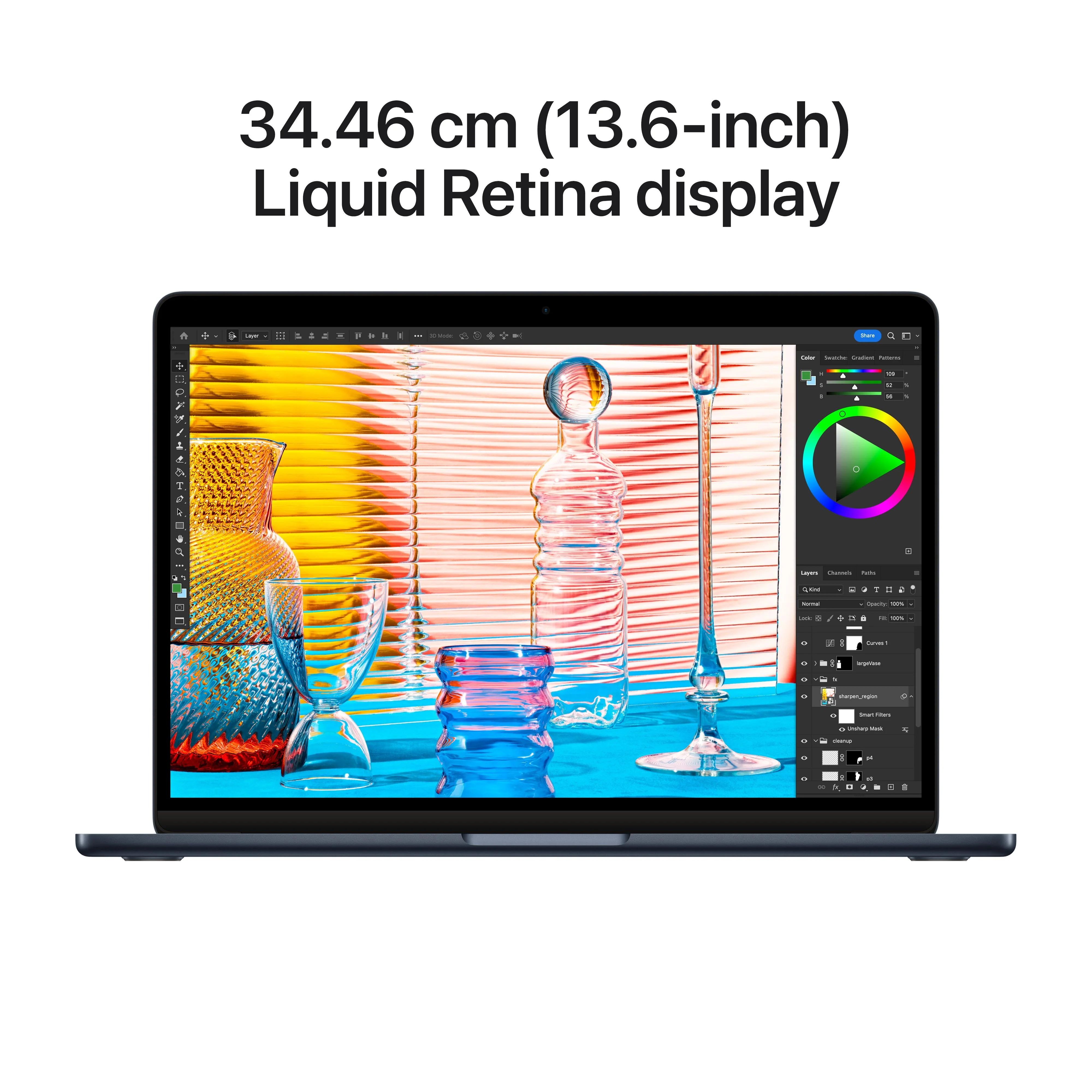 15-inch MacBook Air: Apple M2 chip with 8core CPU and 10core GPU 16GB, 256GB SSD - Midnight - Image 5
