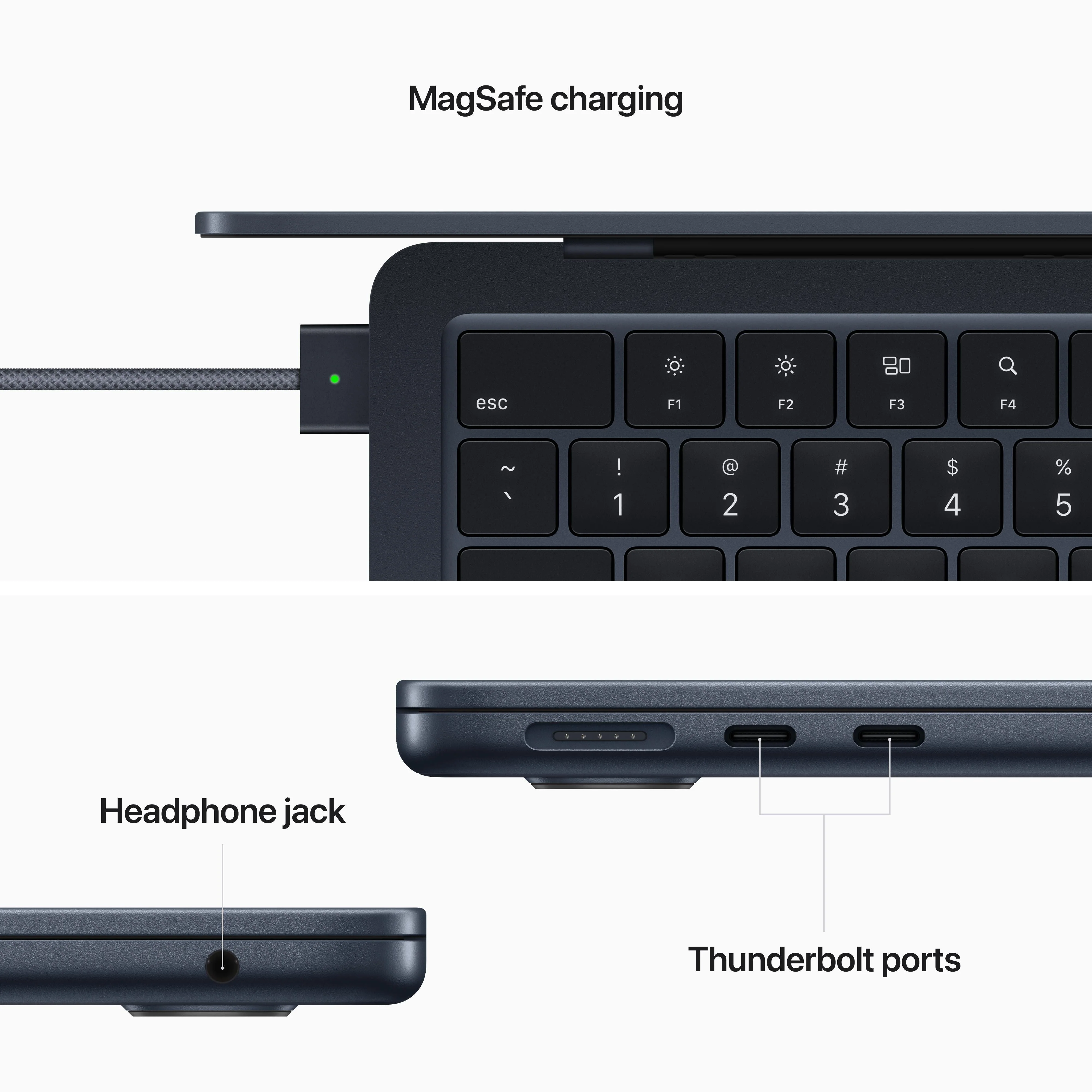 15-inch MacBook Air: Apple M2 chip with 8core CPU and 10core GPU 16GB, 256GB SSD - Midnight - Image 7