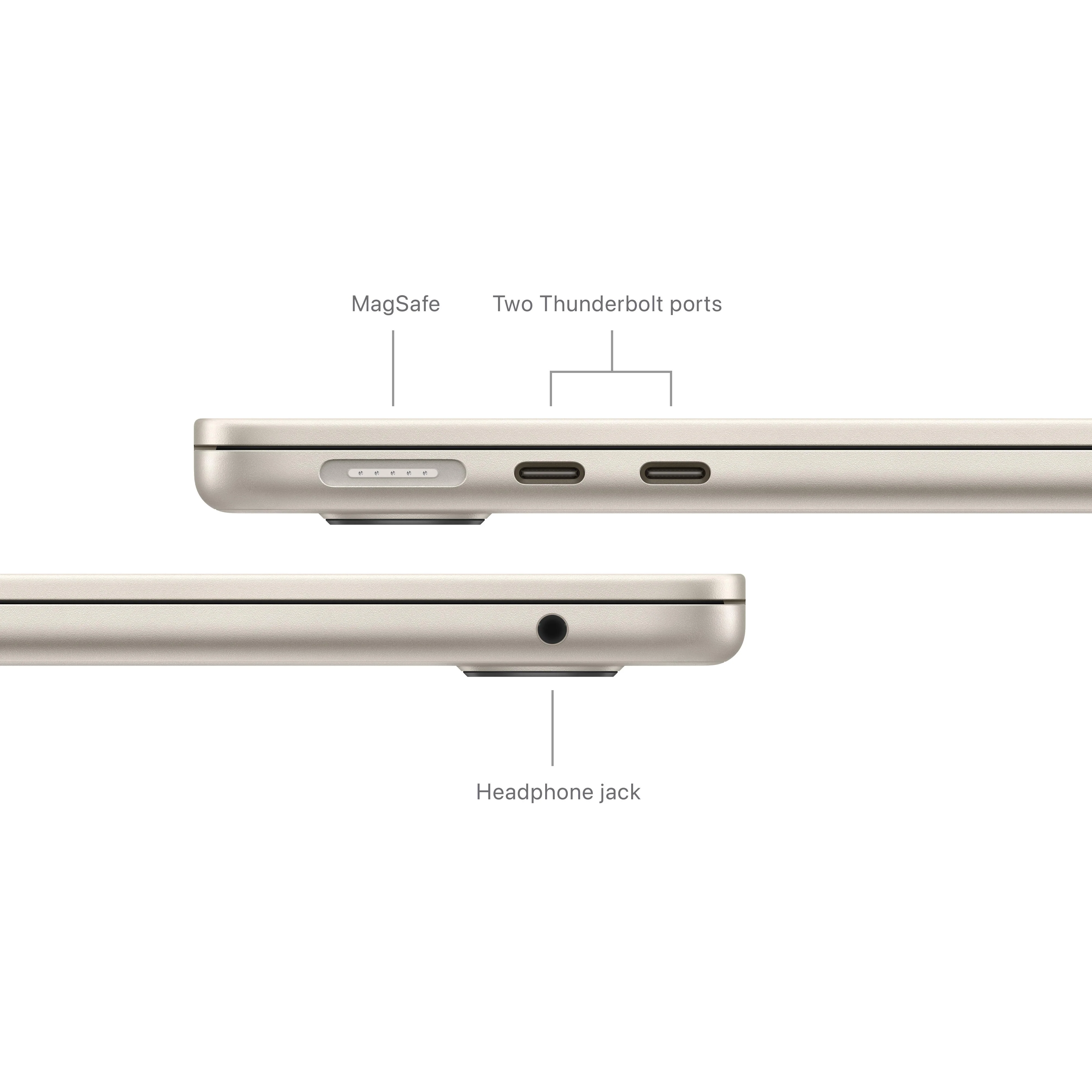 13-inch MacBook Air: Apple M3 chip with 8?core CPU and 10?core GPU, 512GB SSD - Starlight - Image 7