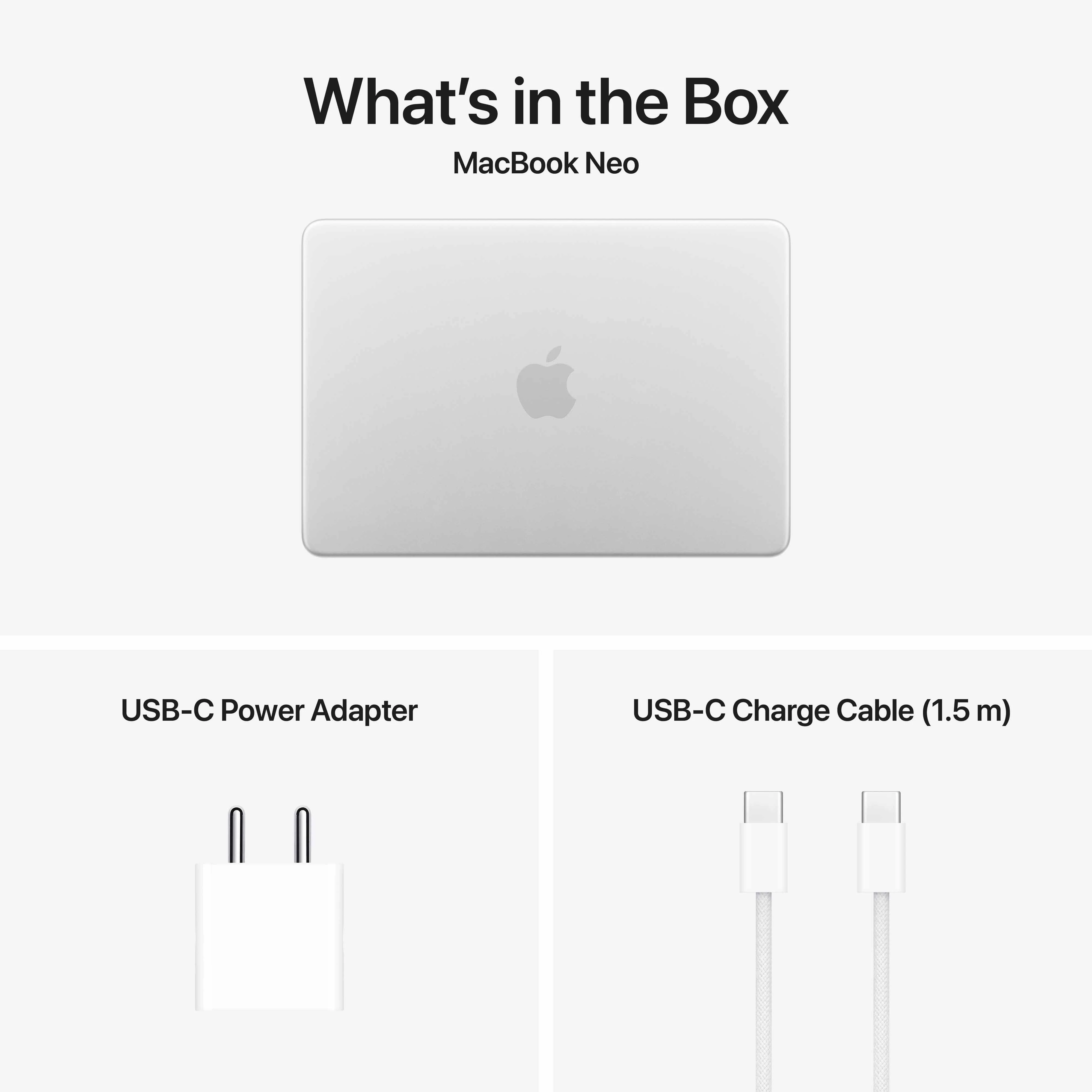 13-inch MacBook Neo: Apple A18 Pro chip with 6‑core CPU and 5‑core GPU, Magic Keyboard with Touch ID, 512GB SSD - Silver - Image 10