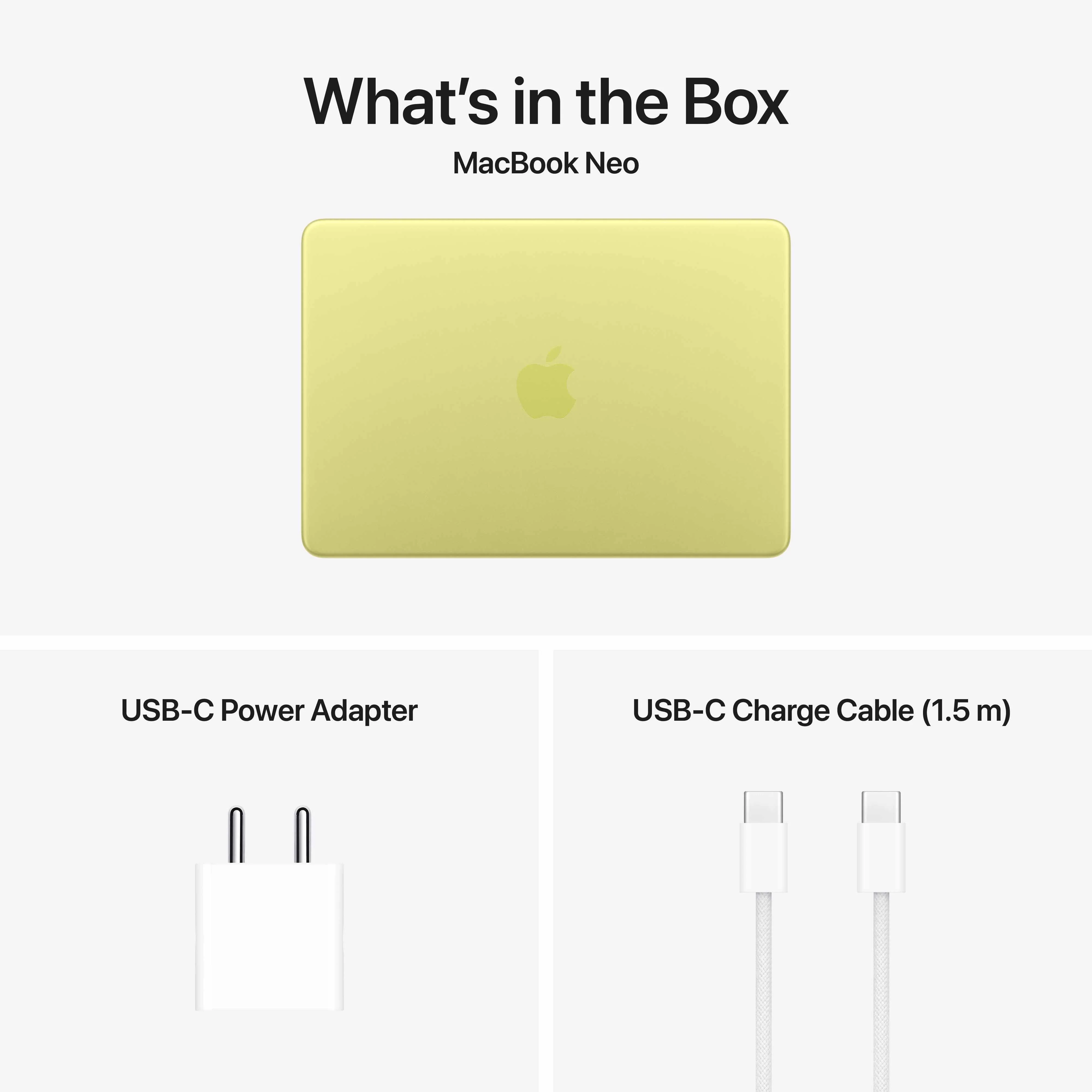 13-inch MacBook Neo: Apple A18 Pro chip with 6‑core CPU and 5‑core GPU, Magic Keyboard with Touch ID, 512GB SSD - Citrus - Image 10