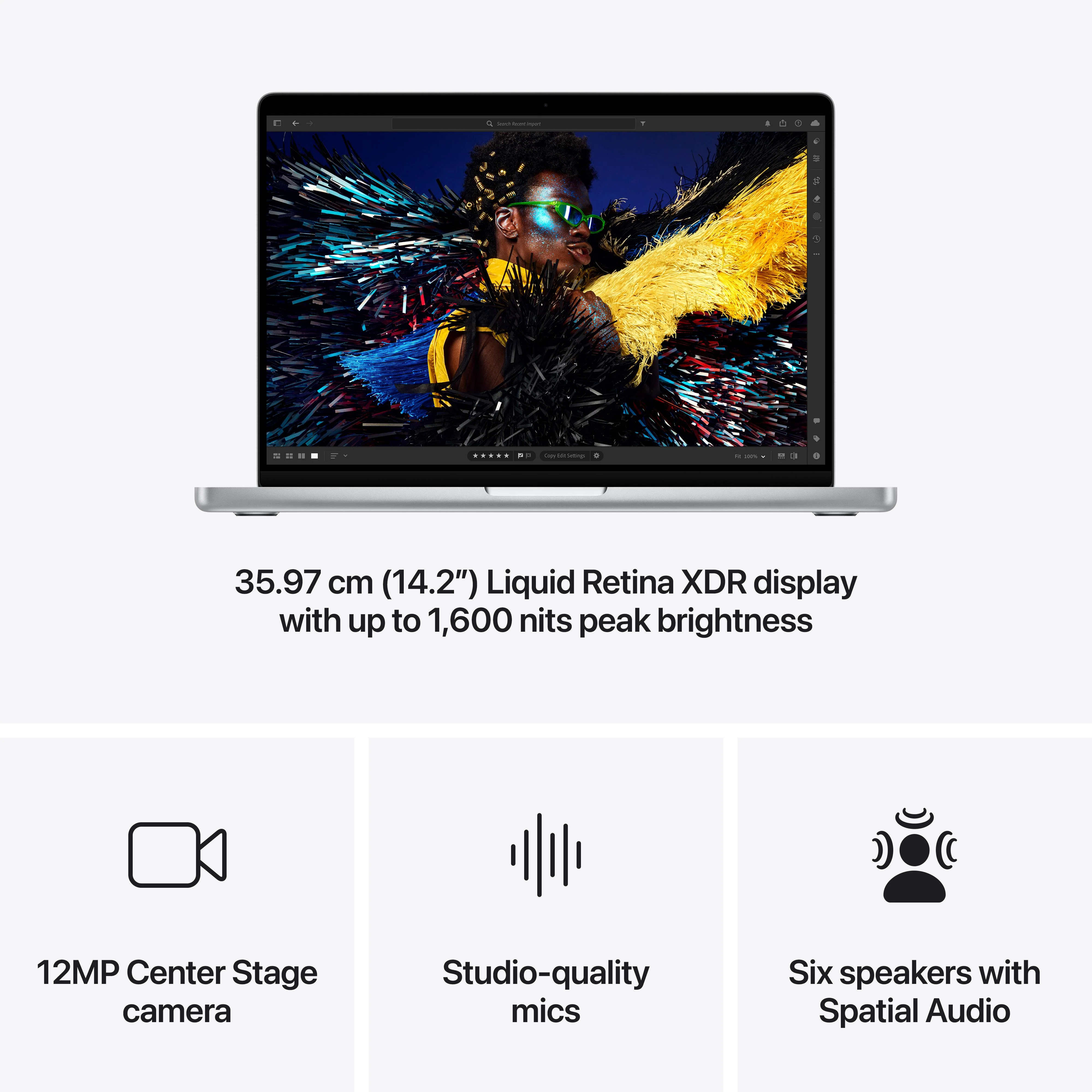 14-inch MacBook Pro: Apple M4 Pro chip with 12-core CPU and 16-core GPU, 512GB SSD - Silver - Image 6