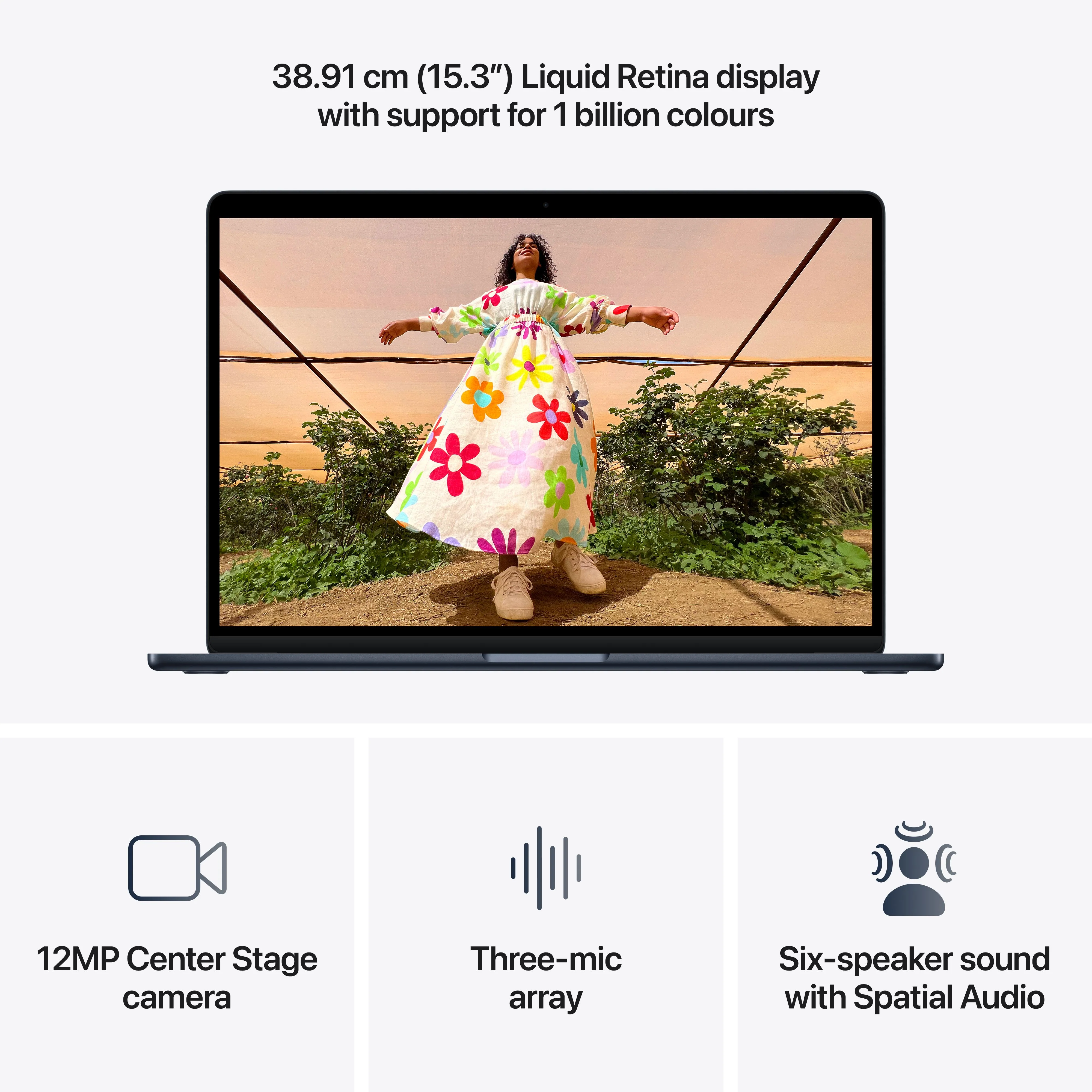 15-inch MacBook Air: Apple M5 chip with 10-core CPU and 10-core GPU, 512GB SSD - Midnight - Image 5