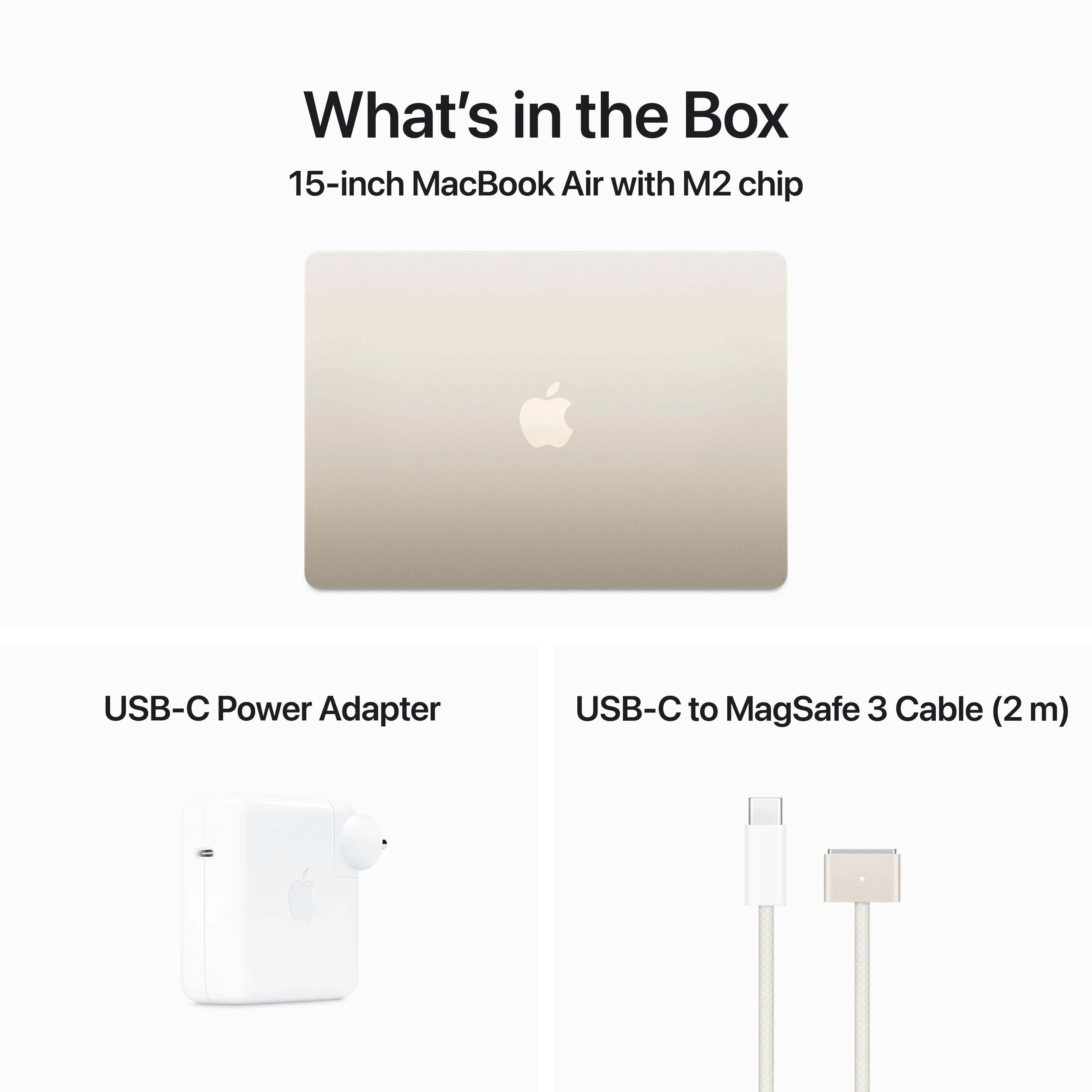 15-inch MacBook Air: Apple M2 chip with 8-core CPU and 10-core GPU, 512GB SSD - Starlight - Image 12