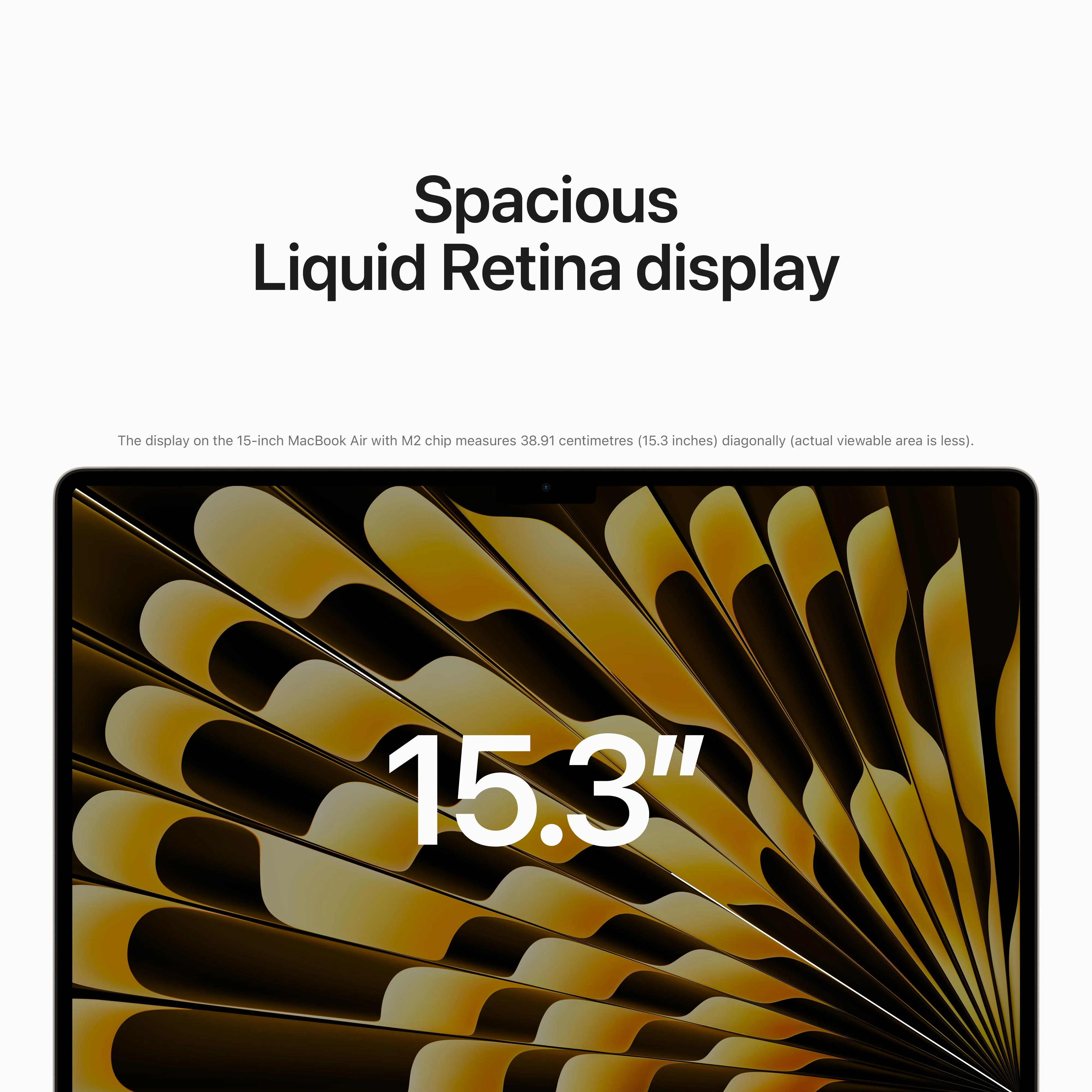 15-inch MacBook Air: Apple M2 chip with 8-core CPU and 10-core GPU, 512GB SSD - Starlight - Image 5