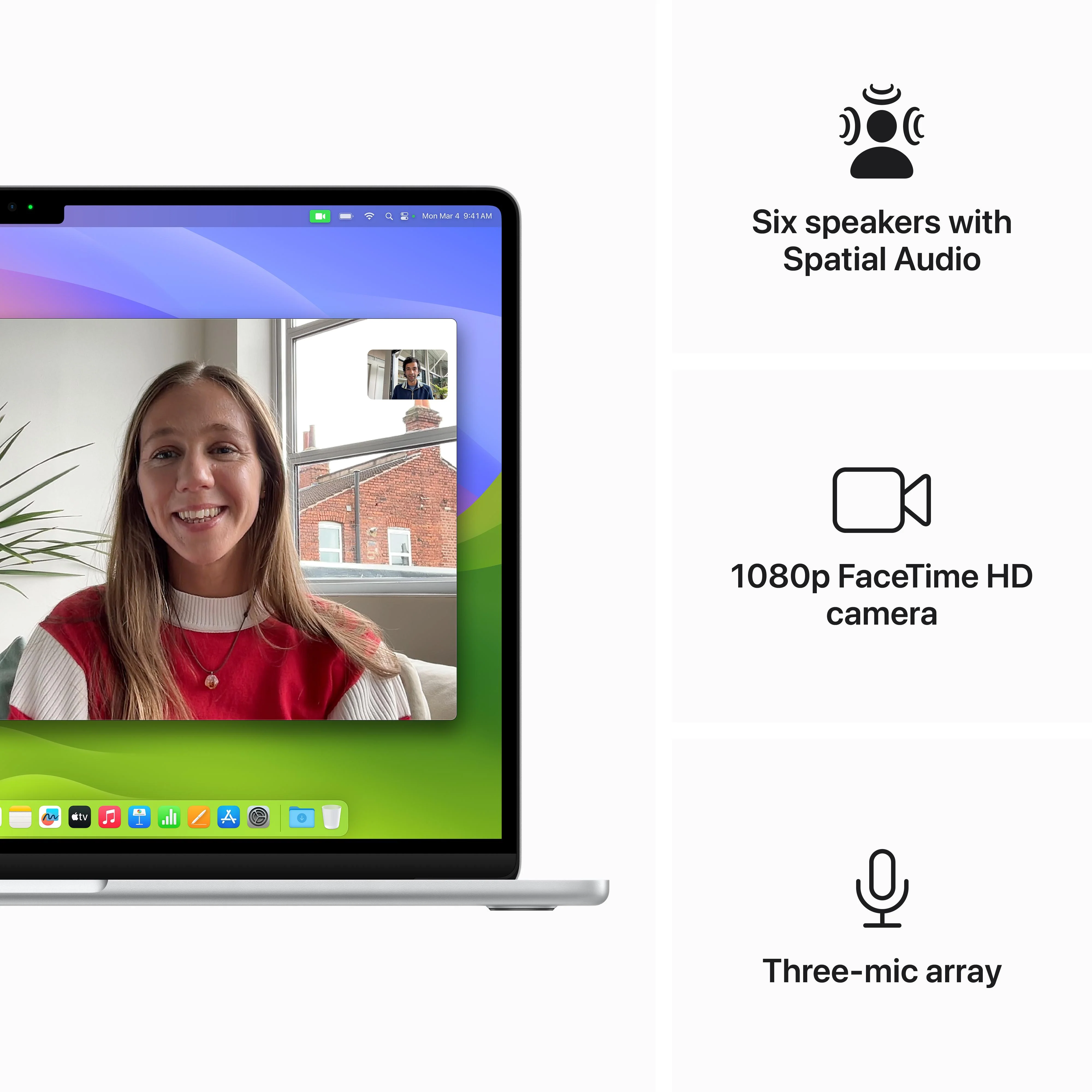 15-inch MacBook Air: Apple M3 chip with 8?core CPU and 10?core GPU, 256GB SSD - Silver - Image 6