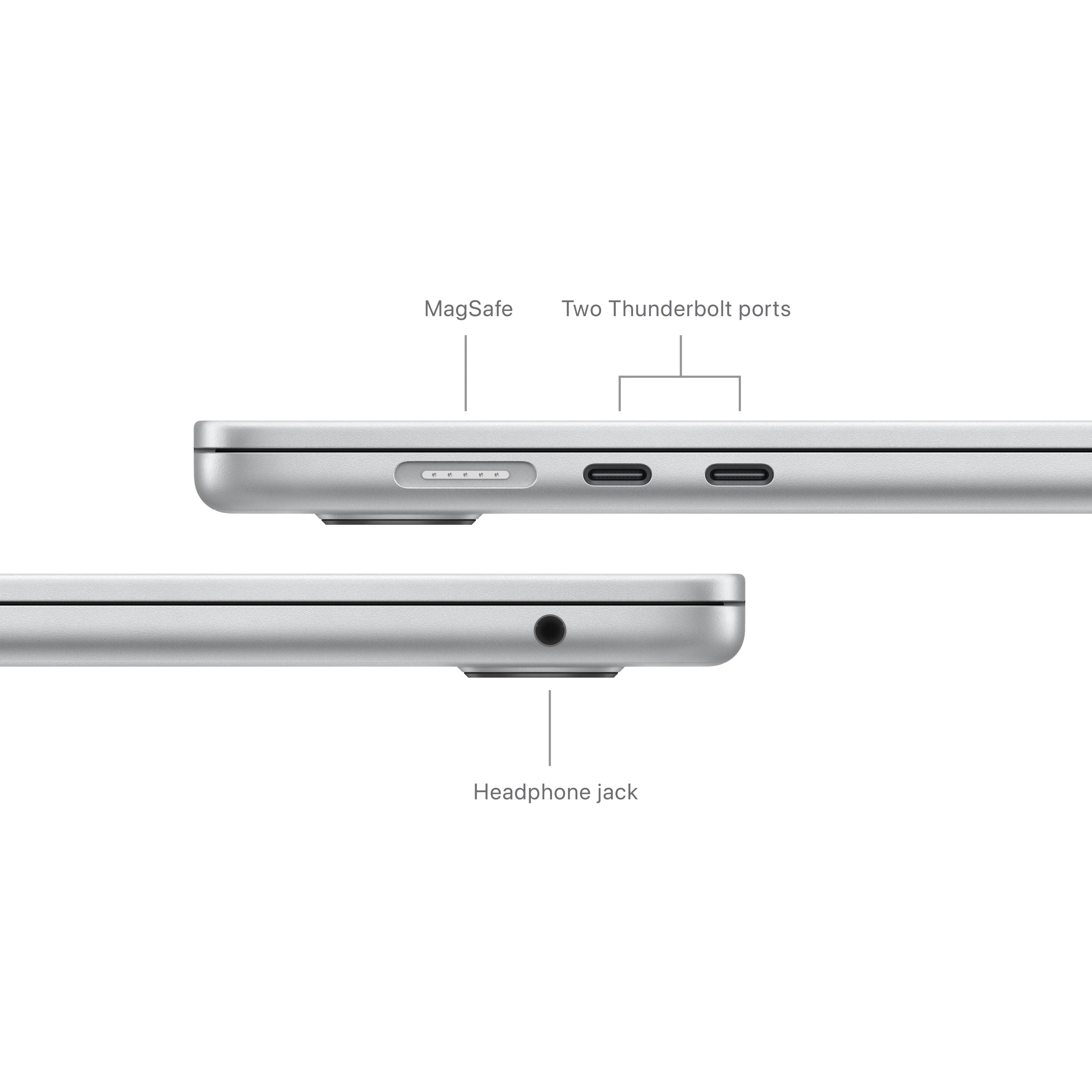 15-inch MacBook Air: Apple M3 chip with 8?core CPU and 10?core GPU, 256GB SSD - Silver - Image 7