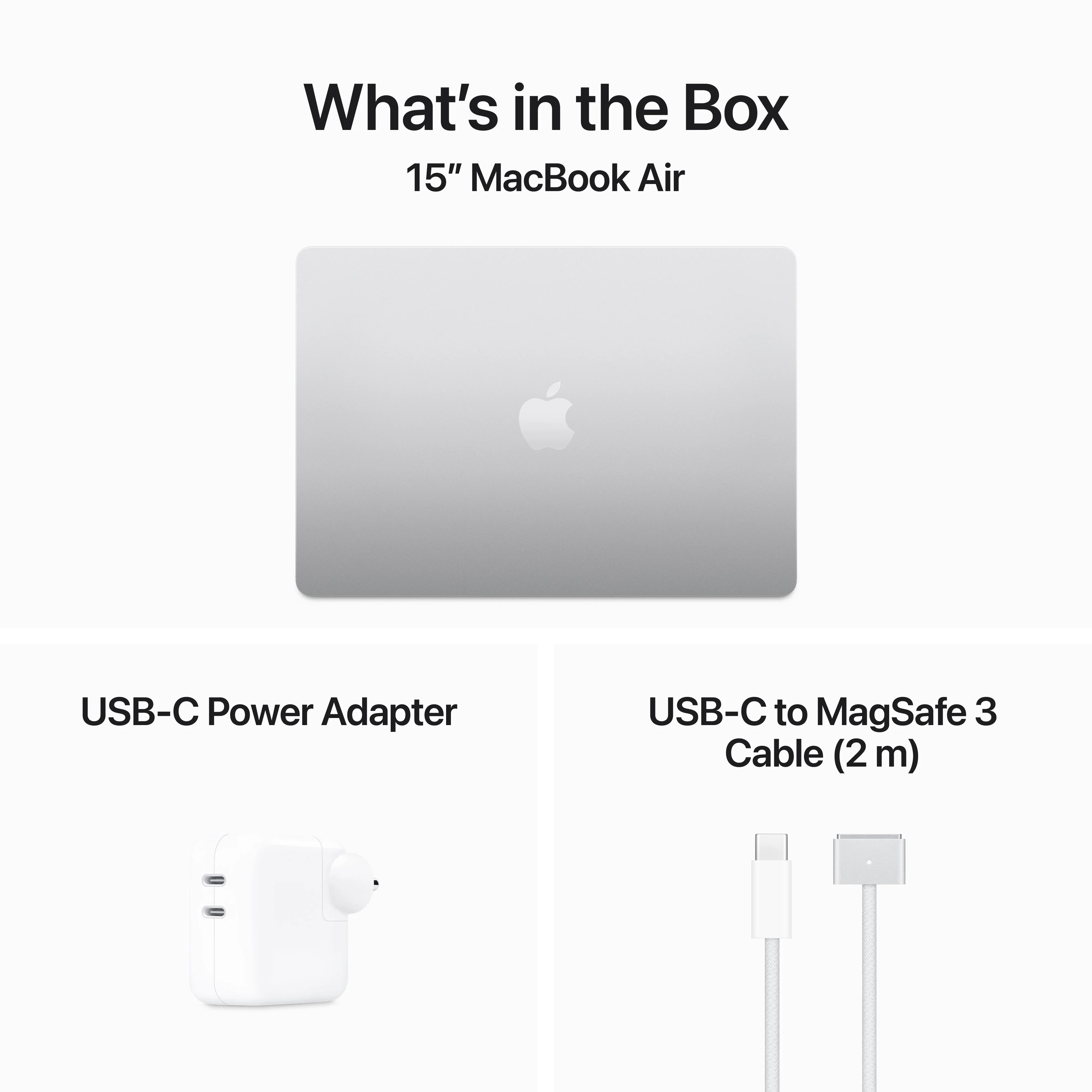 15-inch MacBook Air: Apple M3 chip with 8?core CPU and 10?core GPU, 256GB SSD - Silver - Image 9