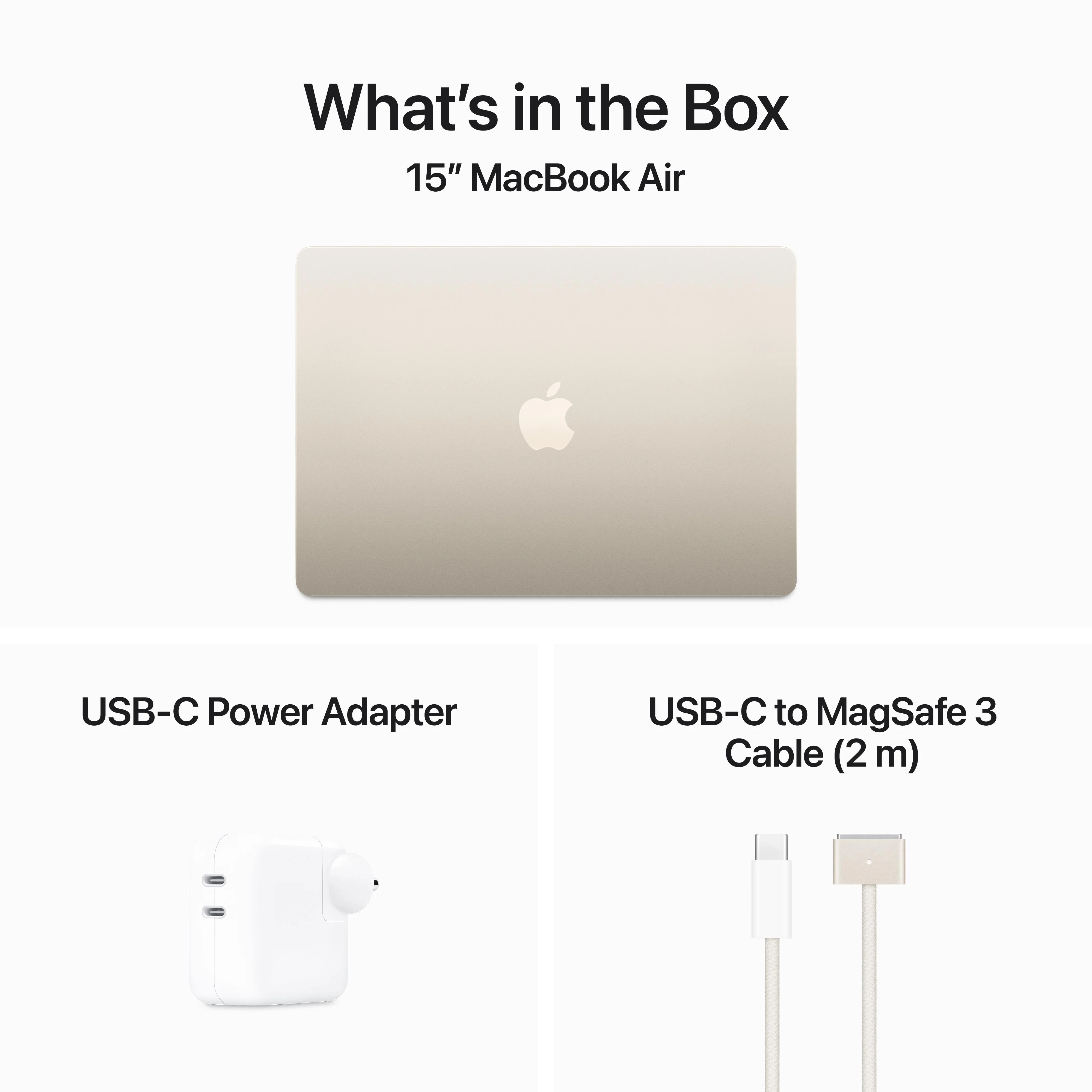 15-inch MacBook Air: Apple M3 chip with 8?core CPU and 10?core GPU, 512GB SSD - Starlight - Image 9