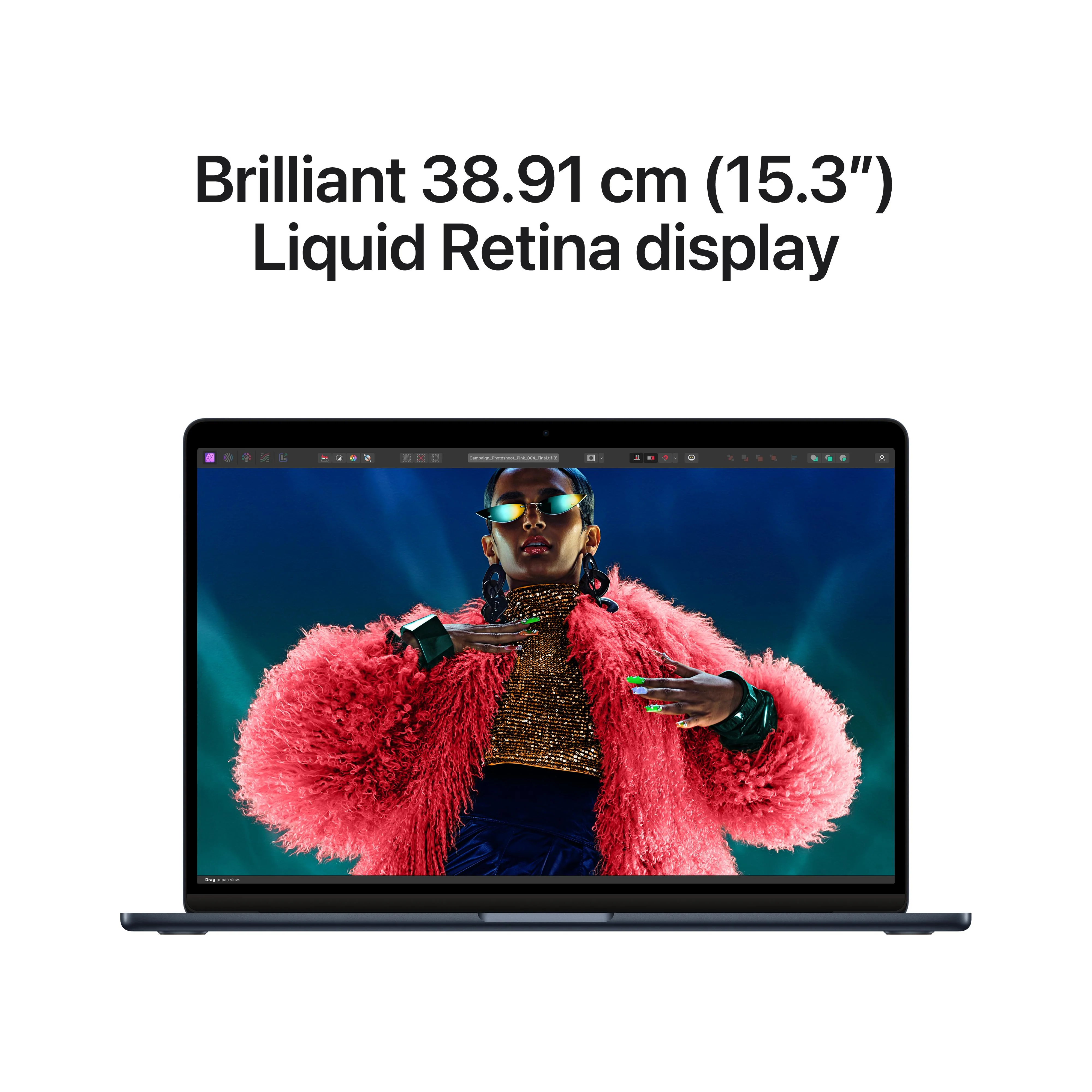 15-inch MacBook Air: Apple M3 chip with 8?core CPU and 10?core GPU, 512GB SSD - Midnight - Image 5
