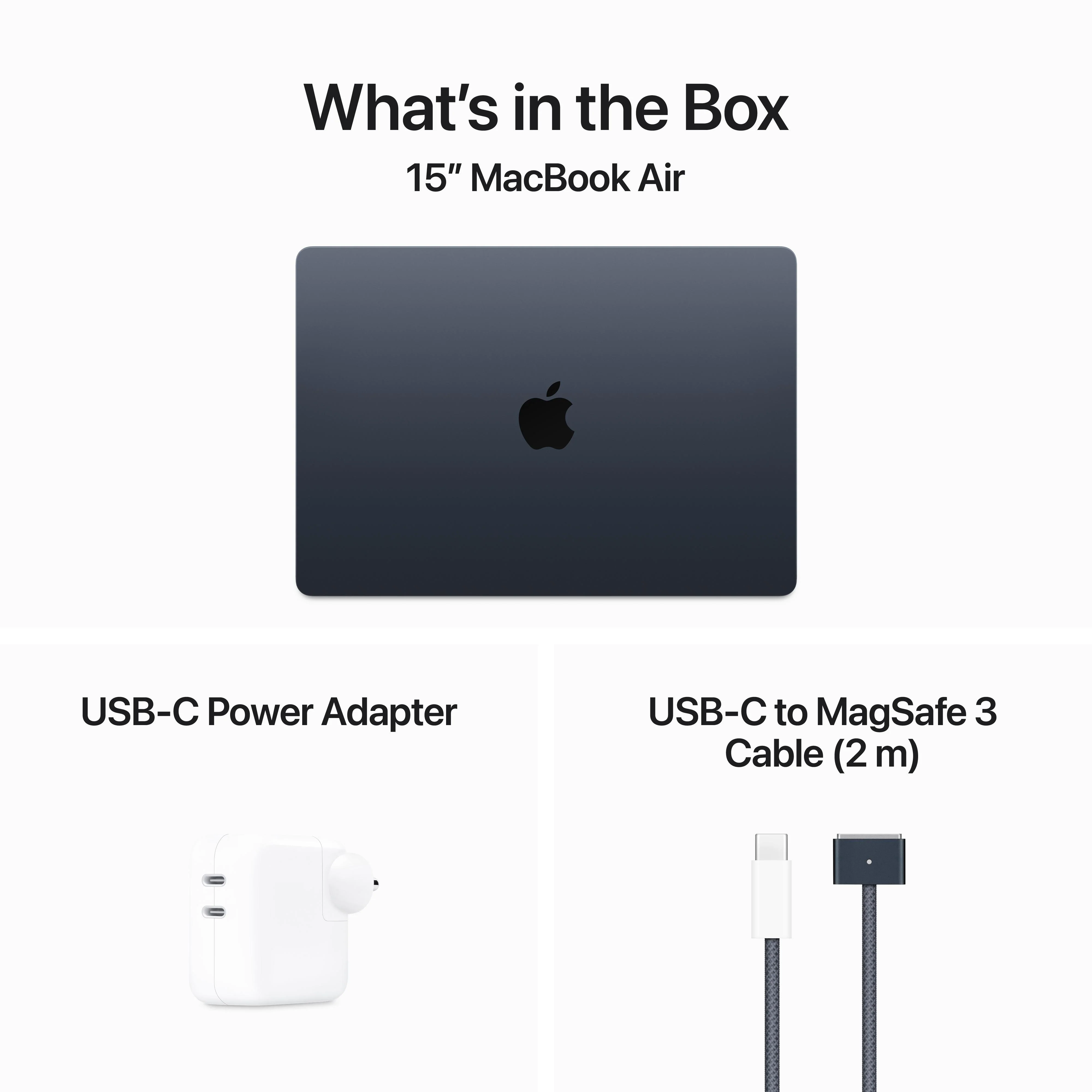 15-inch MacBook Air: Apple M3 chip with 8?core CPU and 10?core GPU, 512GB SSD - Midnight - Image 9