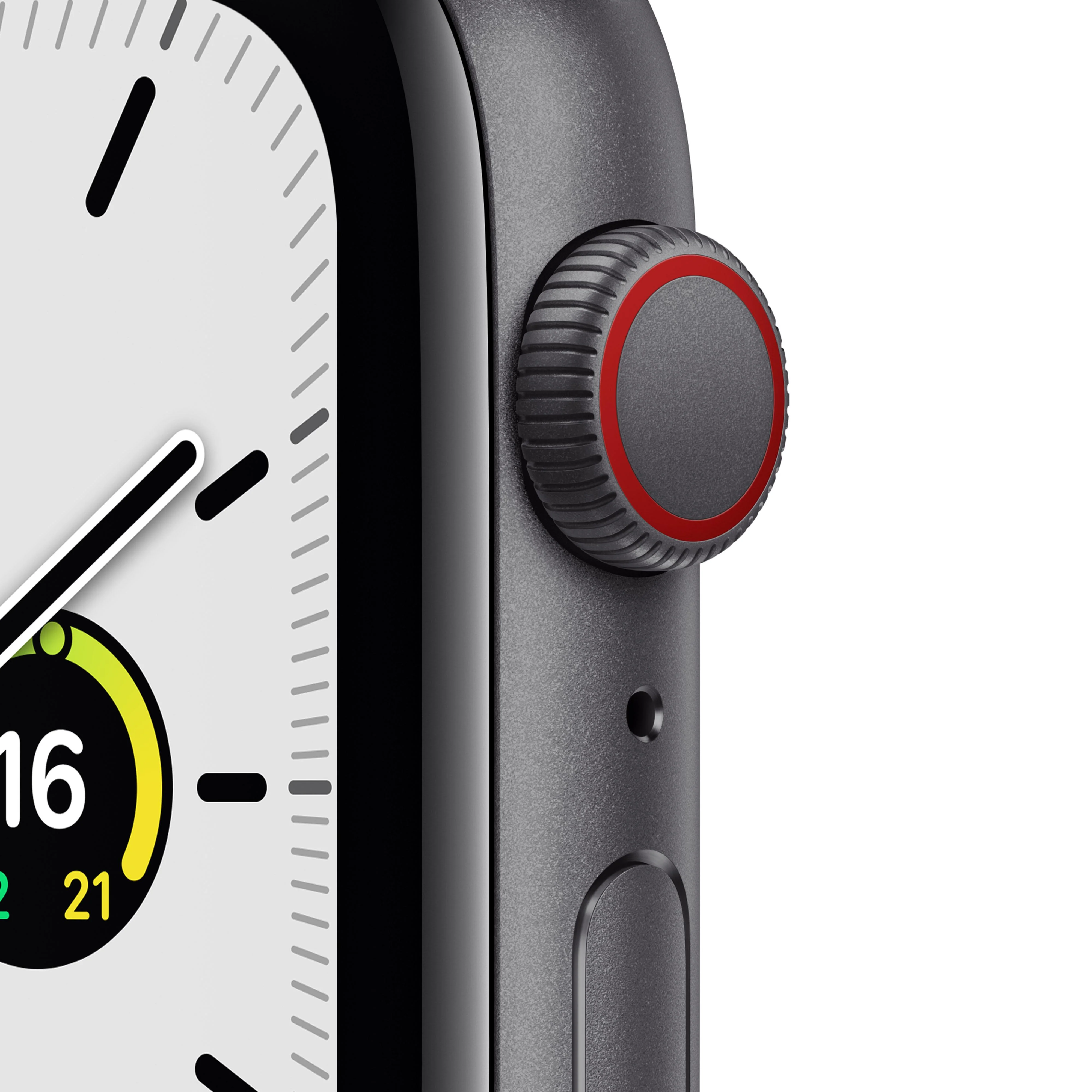 Apple Watch SE GPS + Cellular, 44mm Space Grey Aluminium Case with Midnight Sport Band - Regular - Image 2