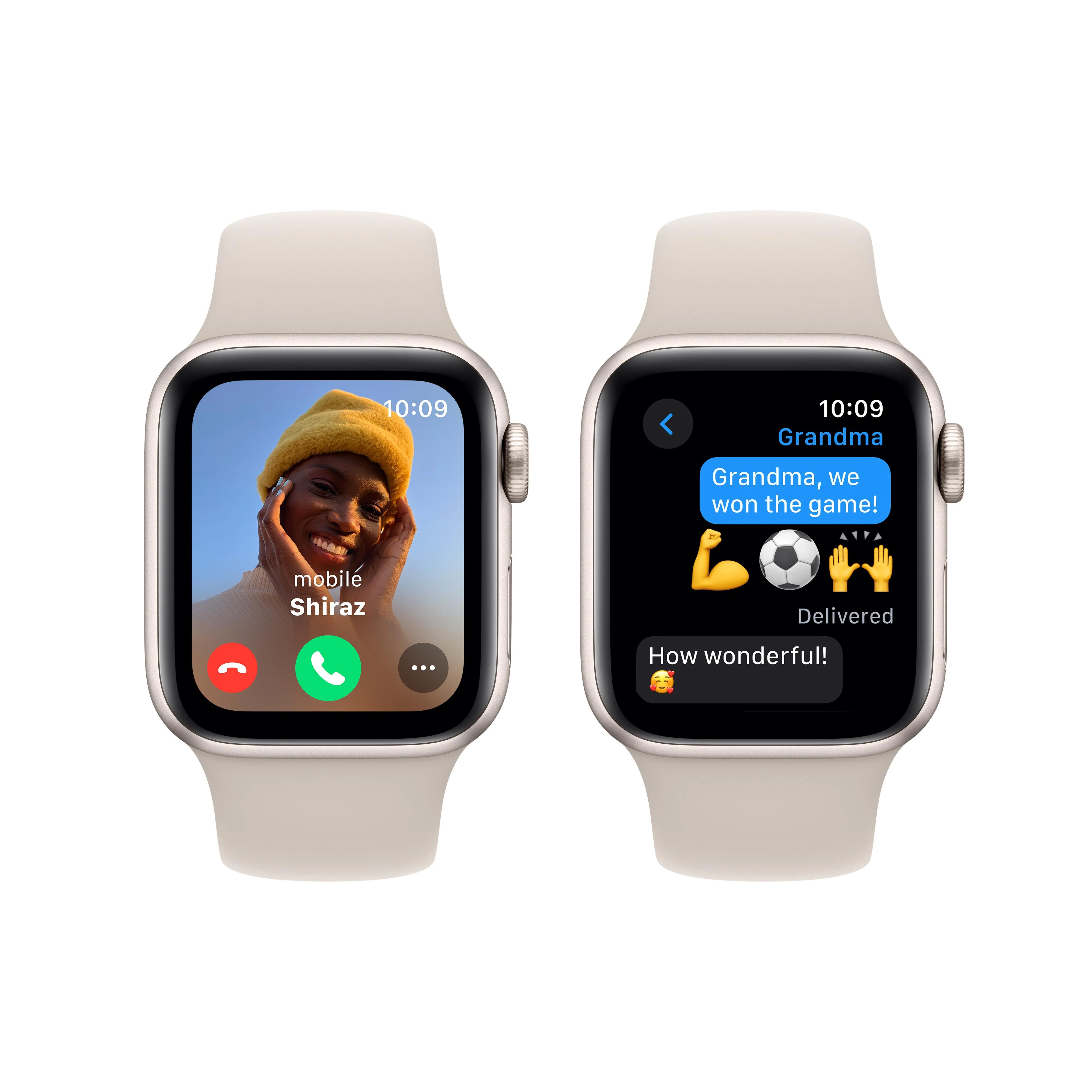 Apple Watch SE GPS 40mm Starlight Aluminium Case with Starlight Sport Band - S/M - Image 4