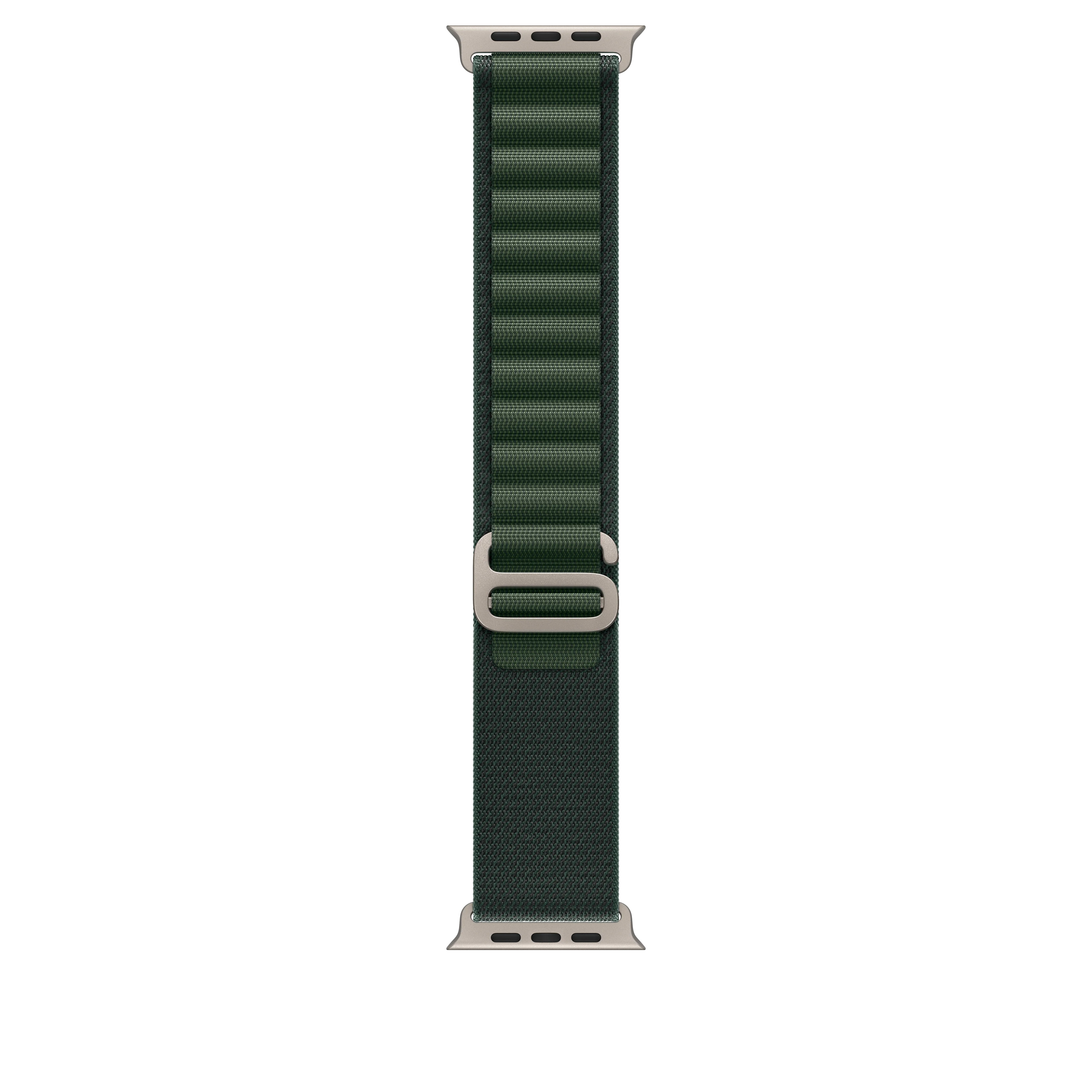 49mm Dark Green Alpine Loop - Small - Natural Titanium Finish