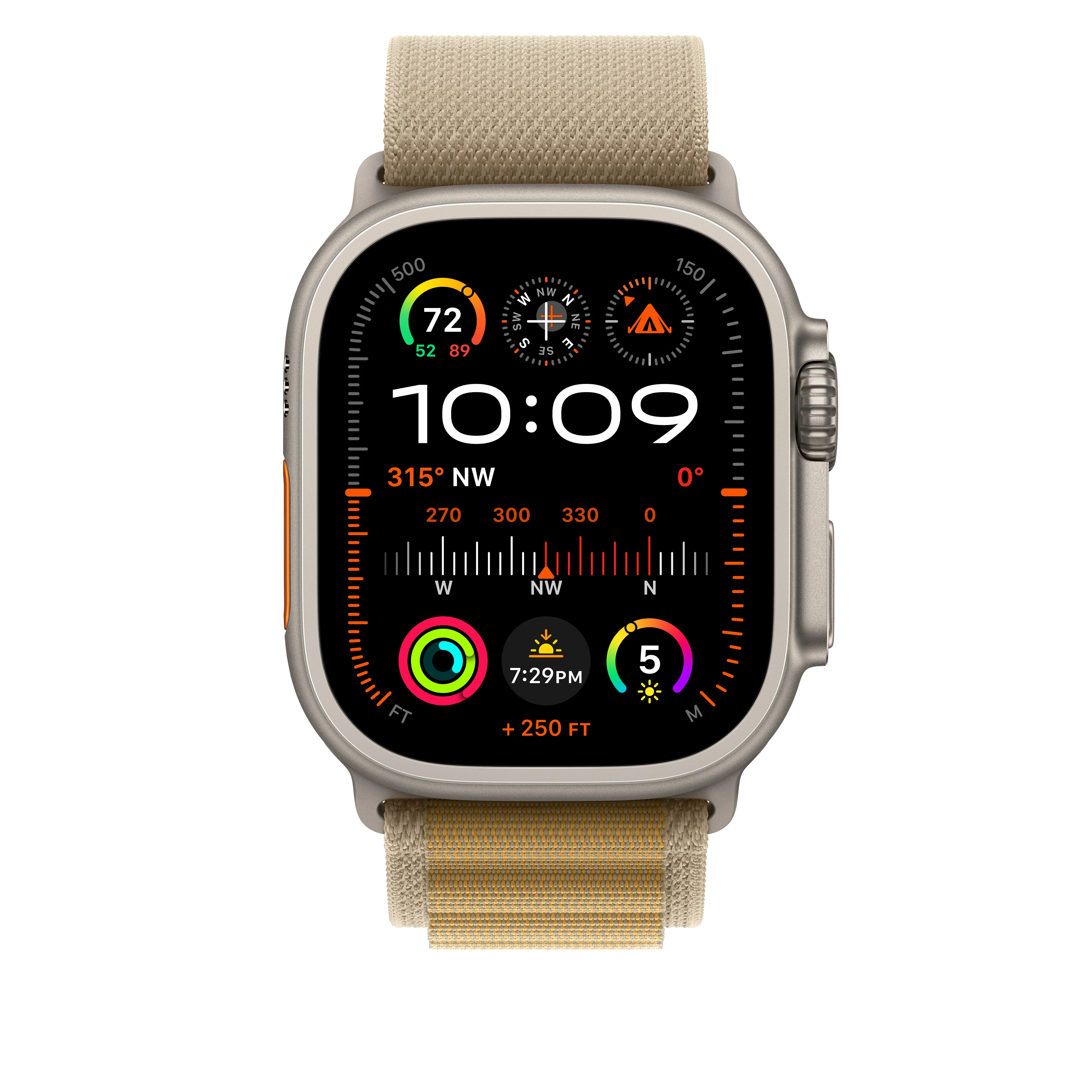 49mm Tan Alpine Loop - Medium - Natural Titanium Finish - Image 3
