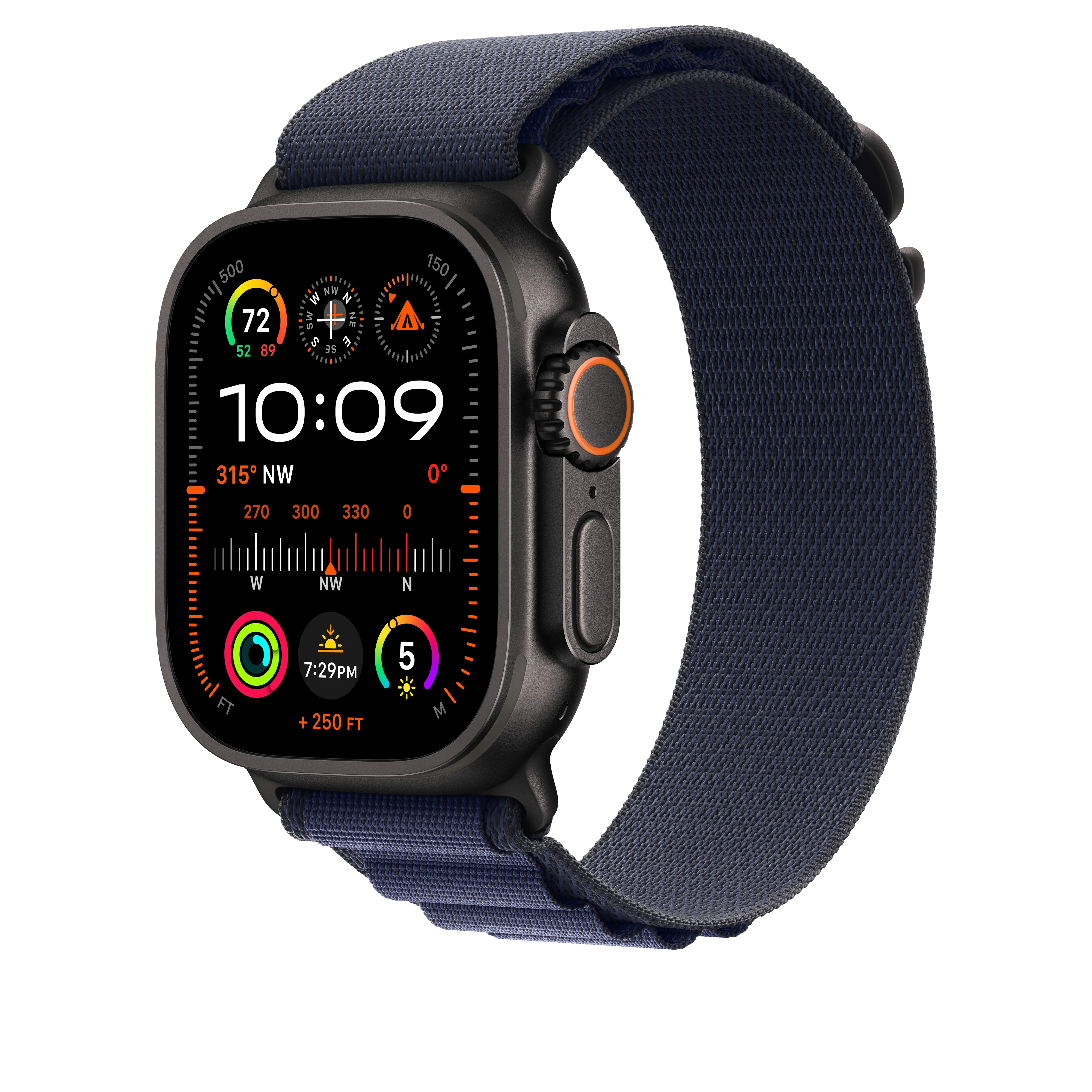 49mm Navy Alpine Loop - Medium - Black Titanium Finish - Image 2