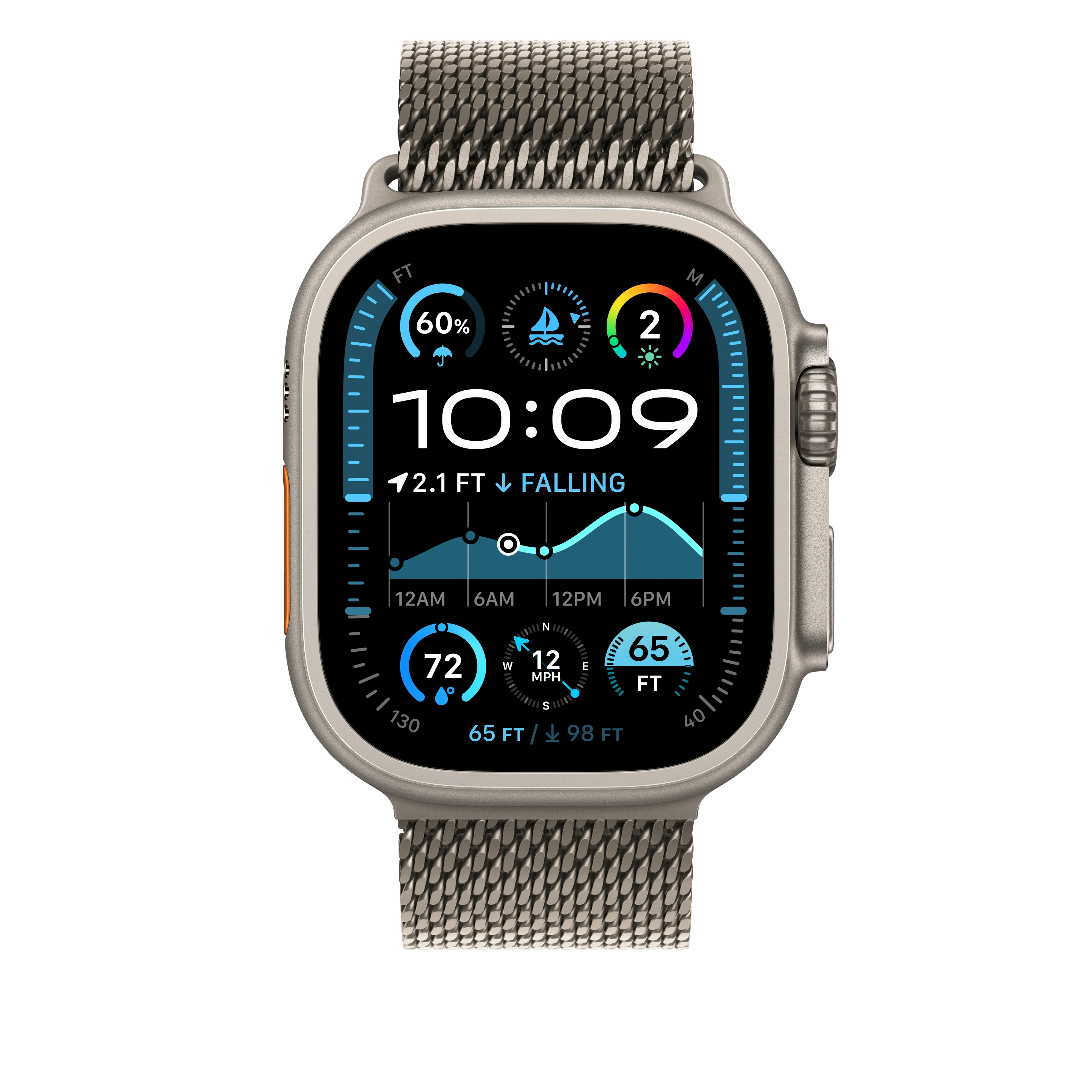 49mm Natural Titanium Milanese Loop - Small - Image 3