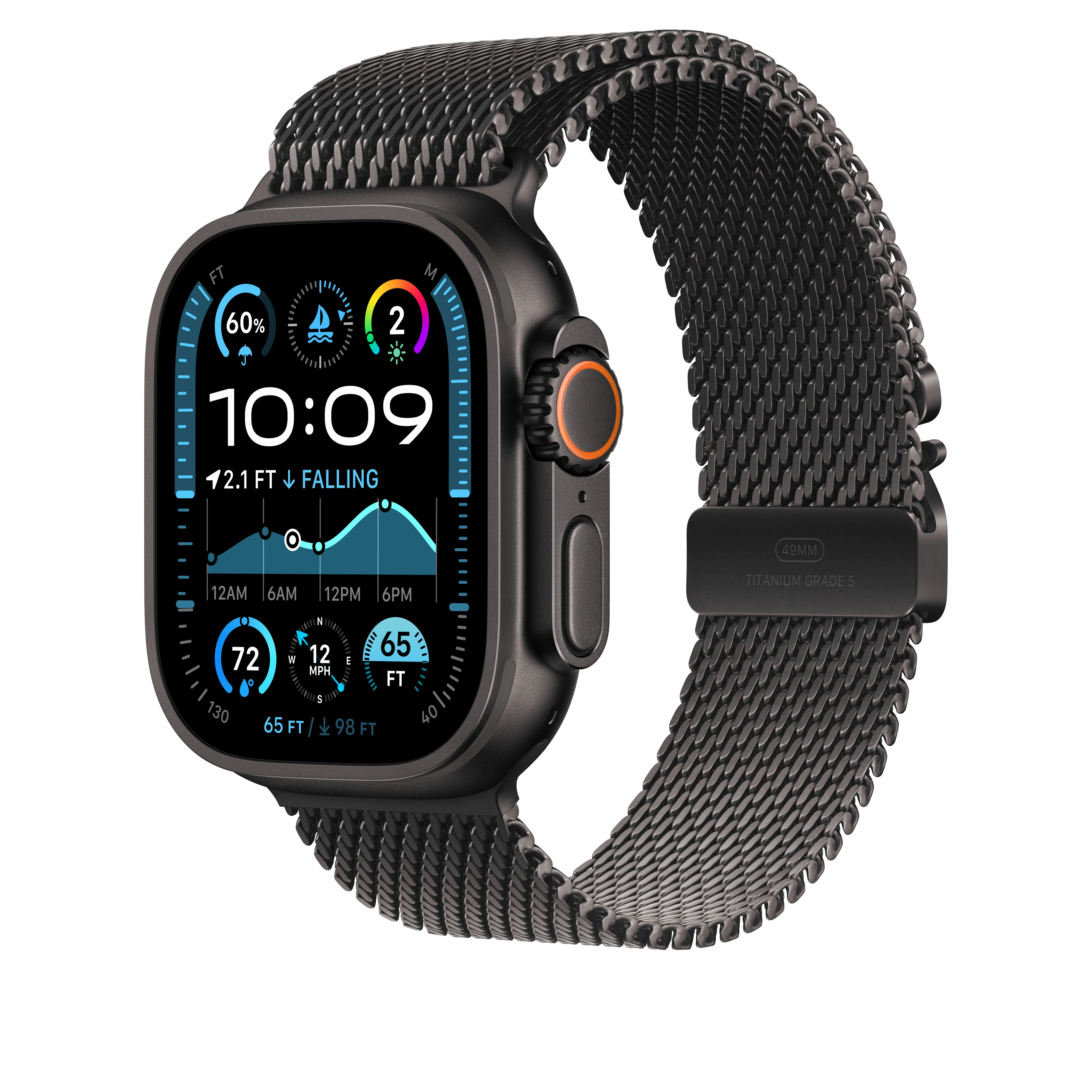 49mm Black Titanium Milanese Loop - Medium - Image 2
