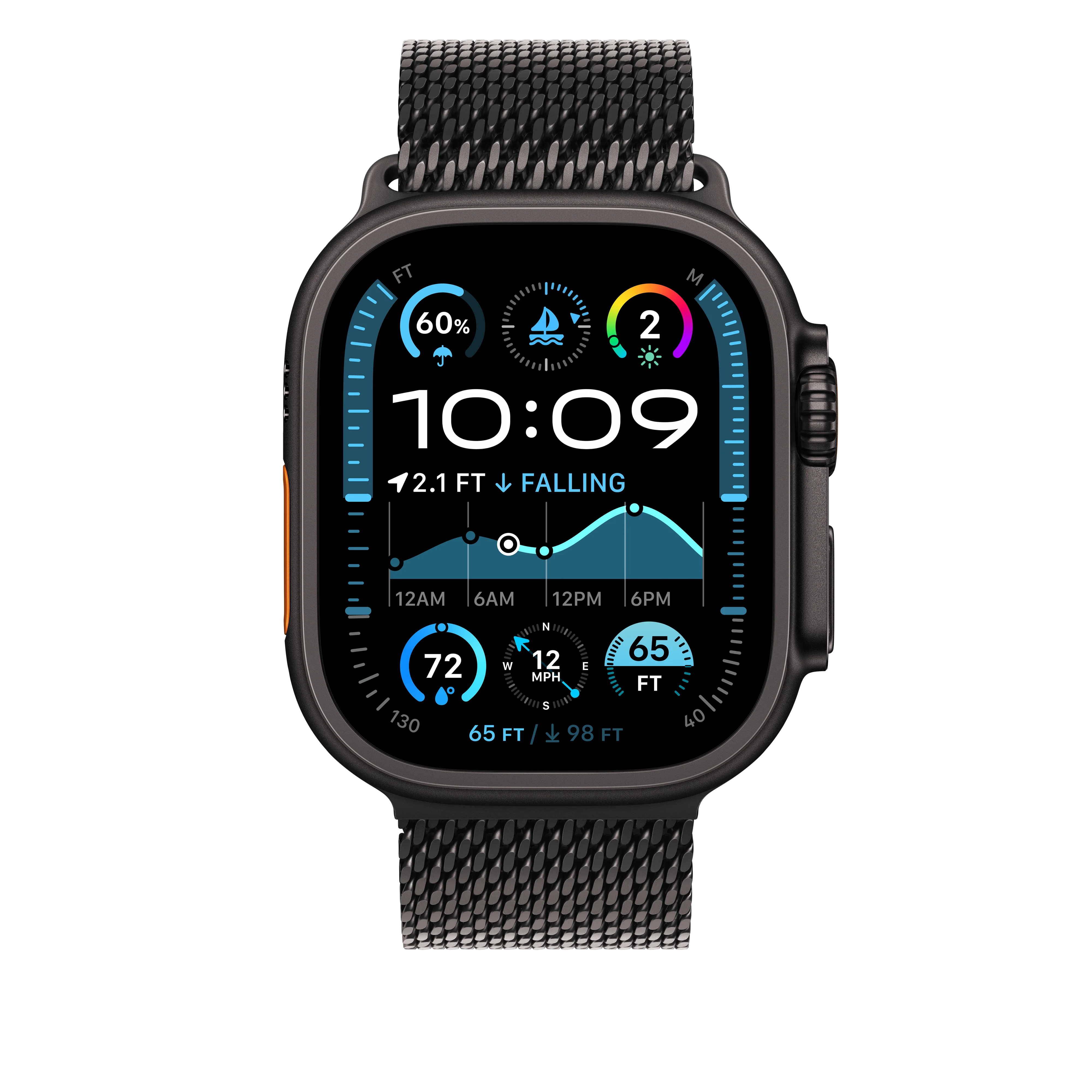 49mm Black Titanium Milanese Loop - Medium - Image 3