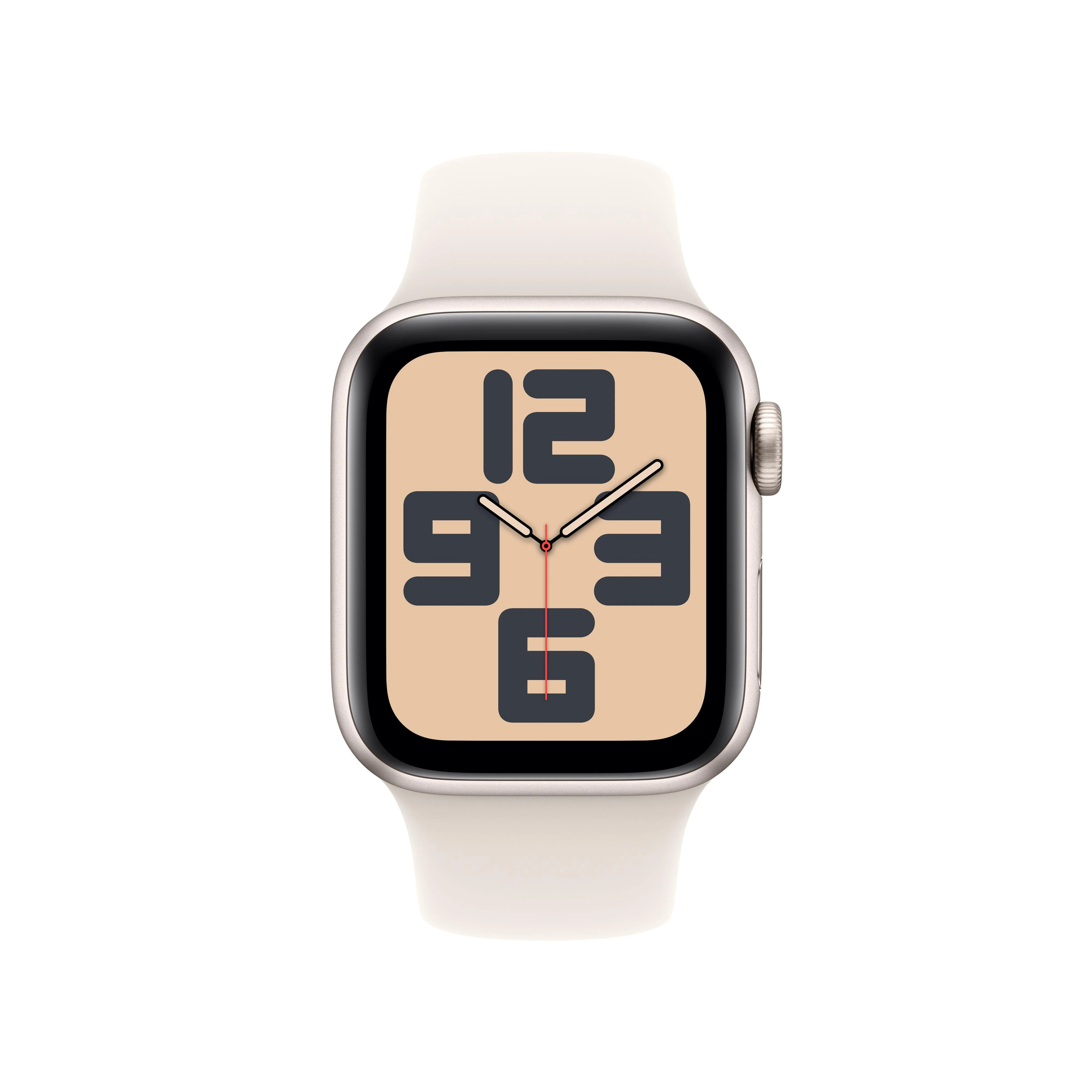 Apple Watch SE GPS + Cellular 40mm Starlight Aluminium Case with Starlight Sport Band - S/M - Image 2