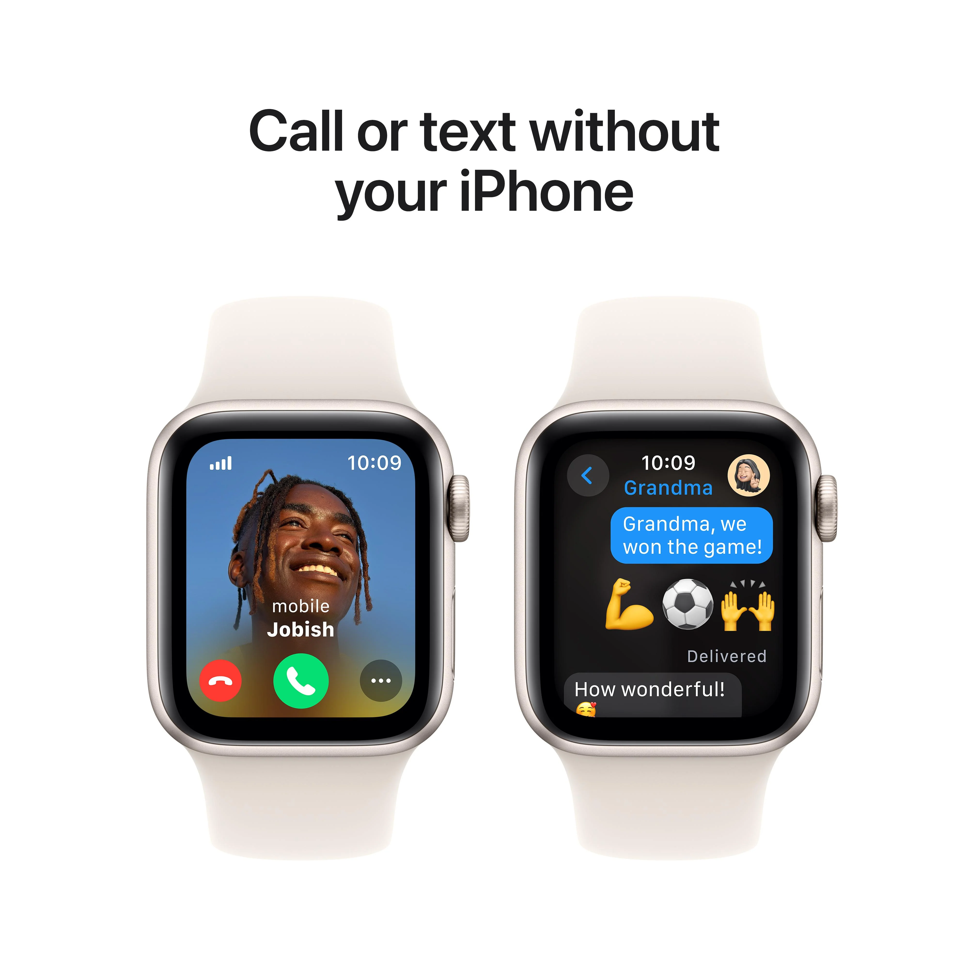 Apple Watch SE GPS + Cellular 40mm Starlight Aluminium Case with Starlight Sport Band - M/L - Image 4