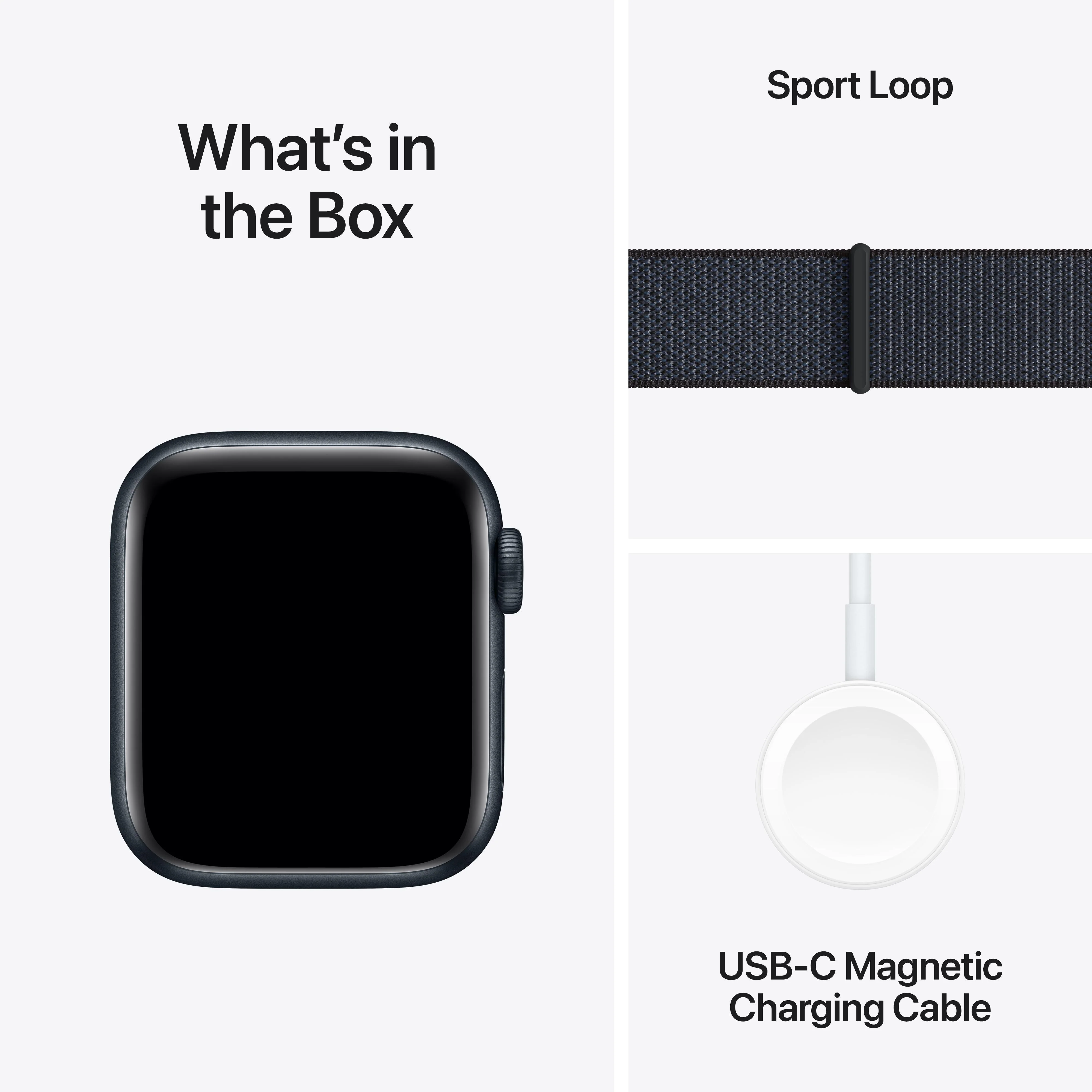 Apple Watch SE GPS 40mm Midnight Aluminium Case with Ink Sport Loop - Image 7