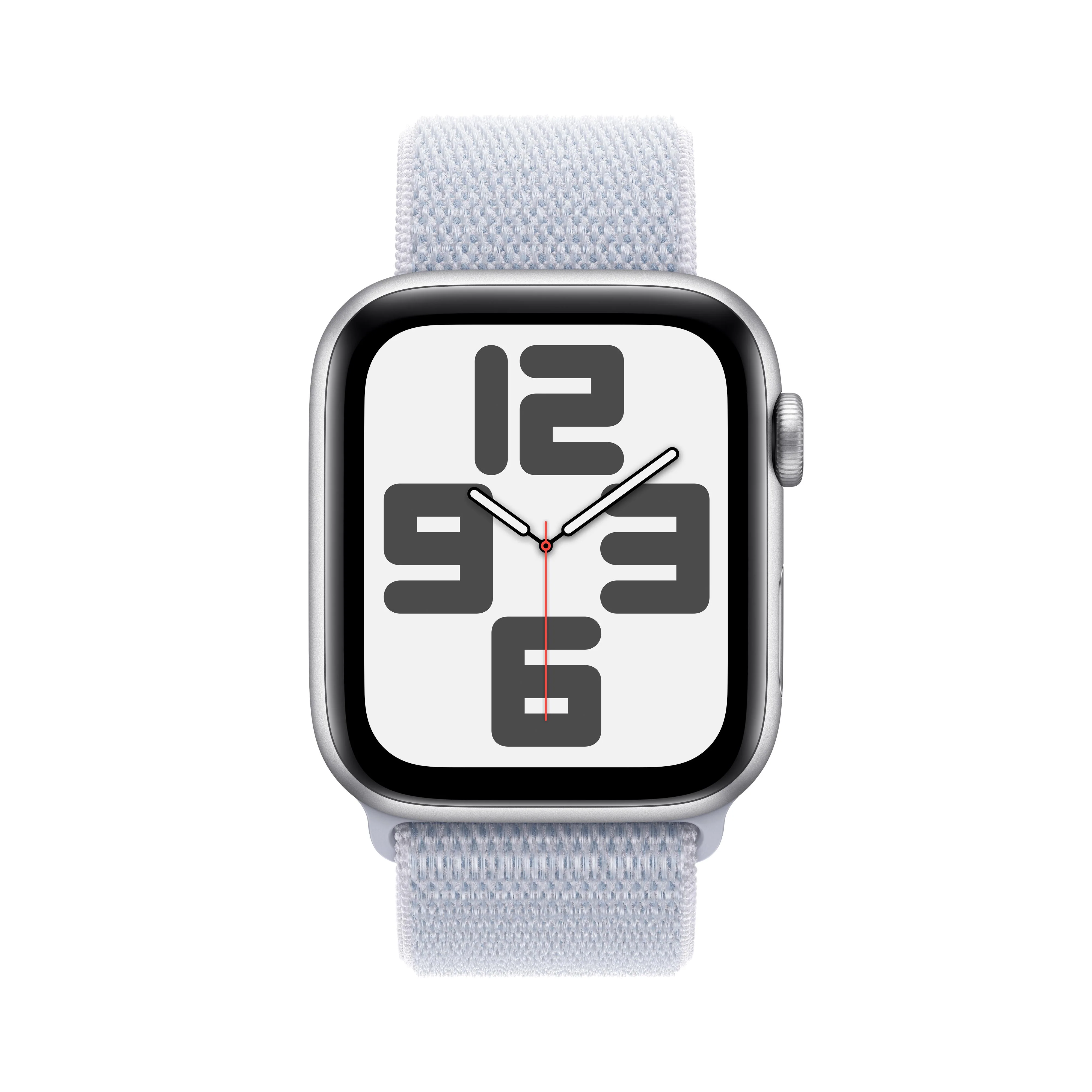 Apple Watch SE GPS 44mm Silver Aluminium Case with Blue Cloud Sport Loop - Image 2