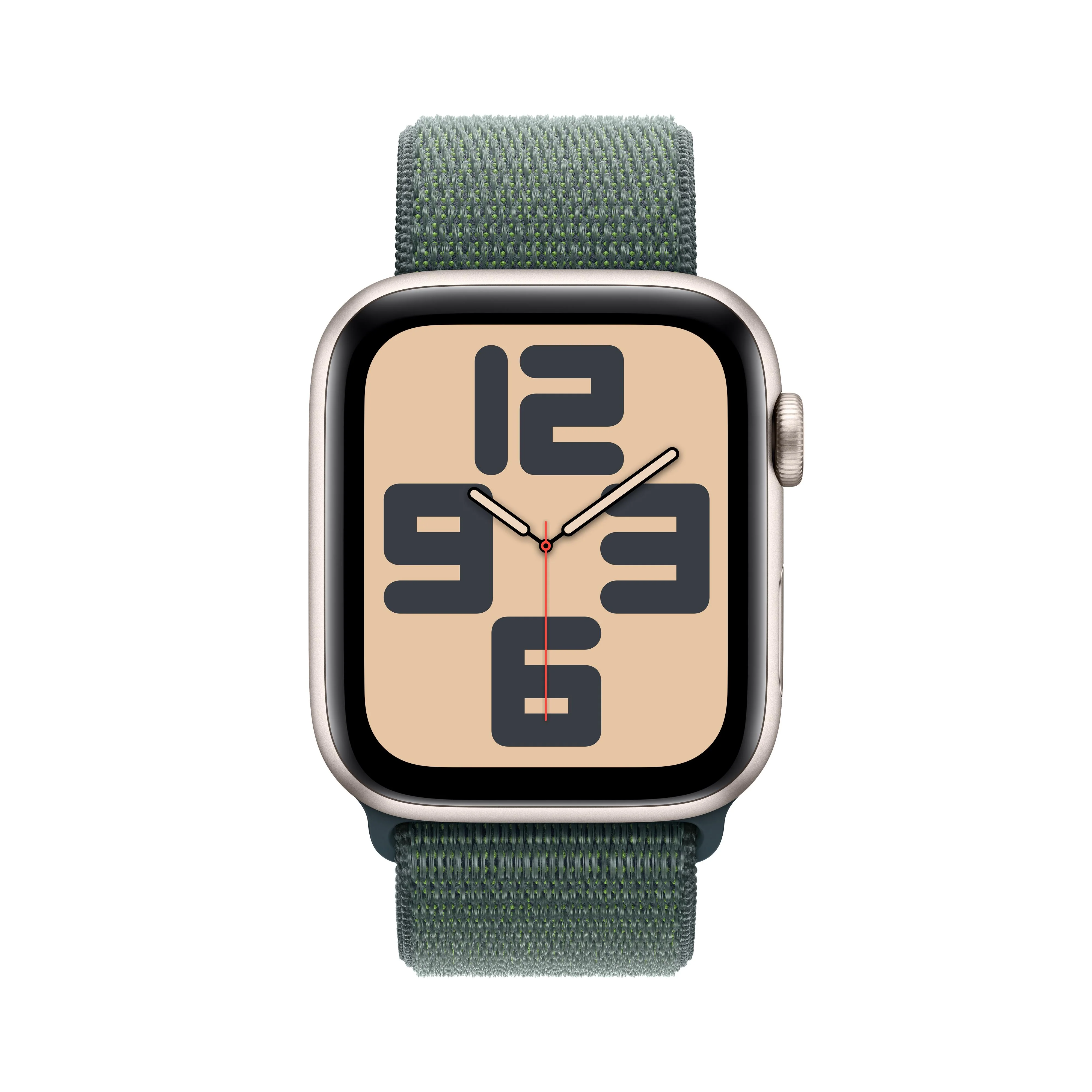 Apple Watch SE GPS 44mm Starlight Aluminium Case with Lake Green Sport Loop - Image 2