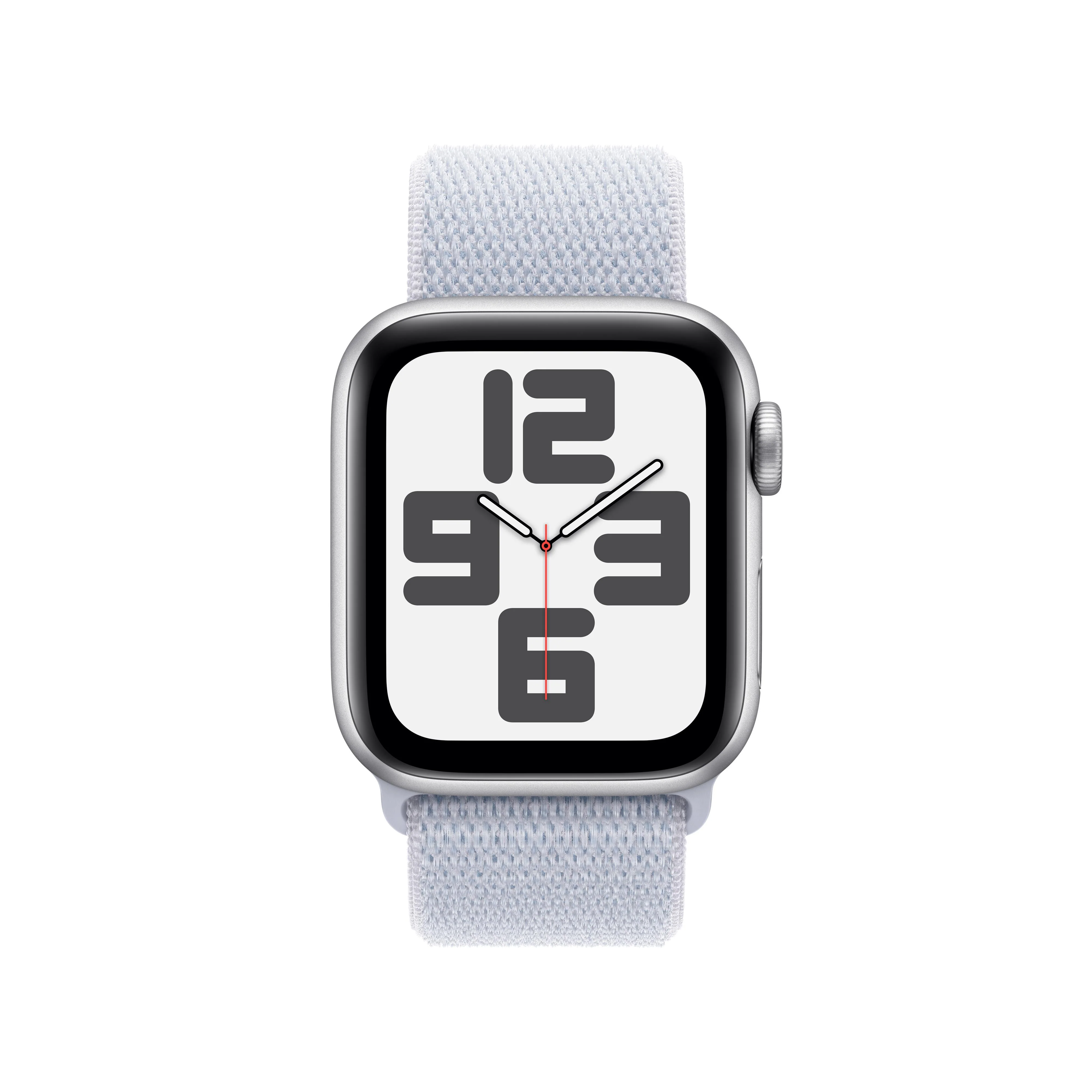 Apple Watch SE GPS + Cellular 40mm Silver Aluminium Case with Blue Cloud Sport Loop - Image 2