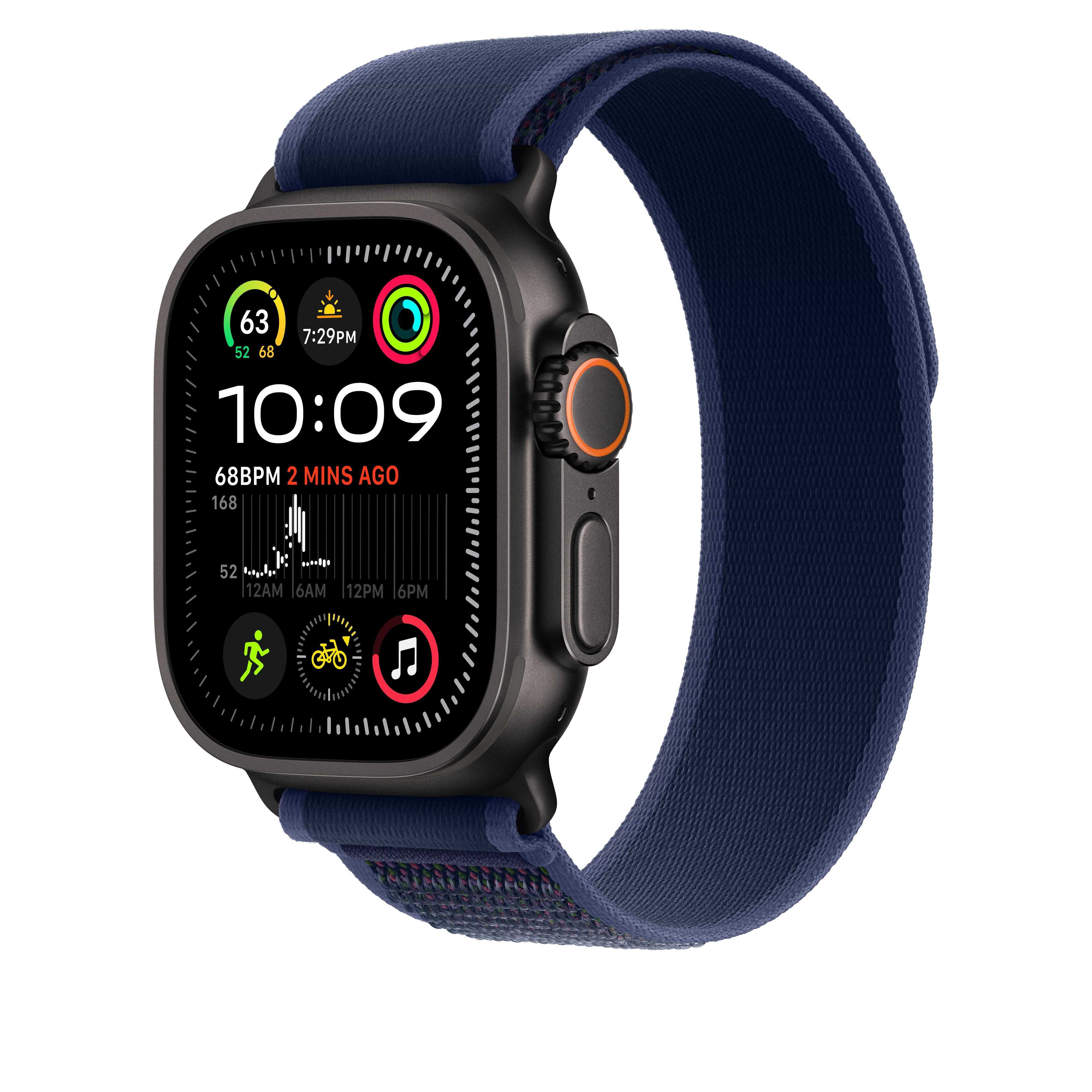 49mm Blue Trail Loop - S/M - Black Titanium Finish - Image 2