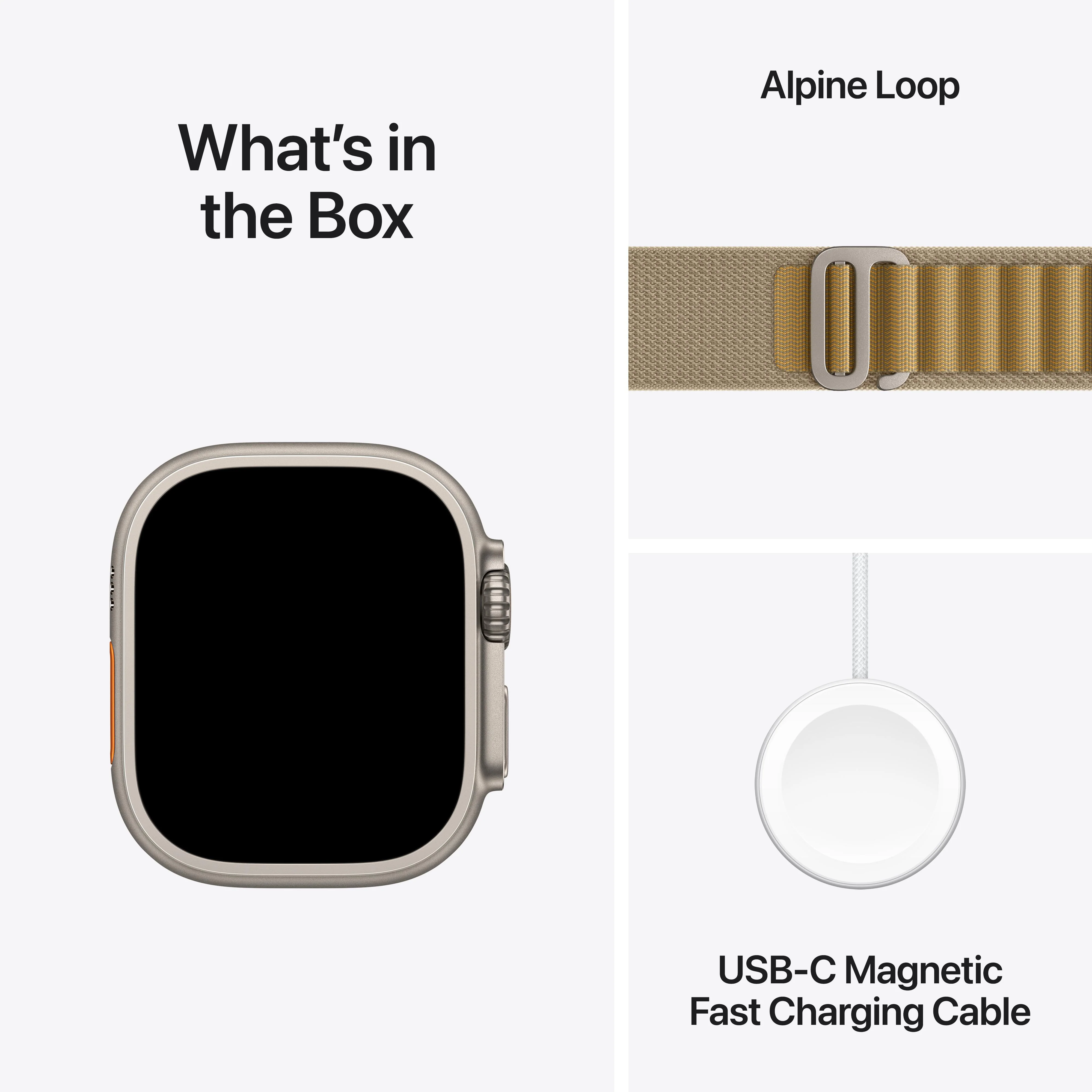 Apple Watch Ultra 2 GPS + Cellular 49mm Natural Titanium Case with Tan Alpine Loop - S - Image 9