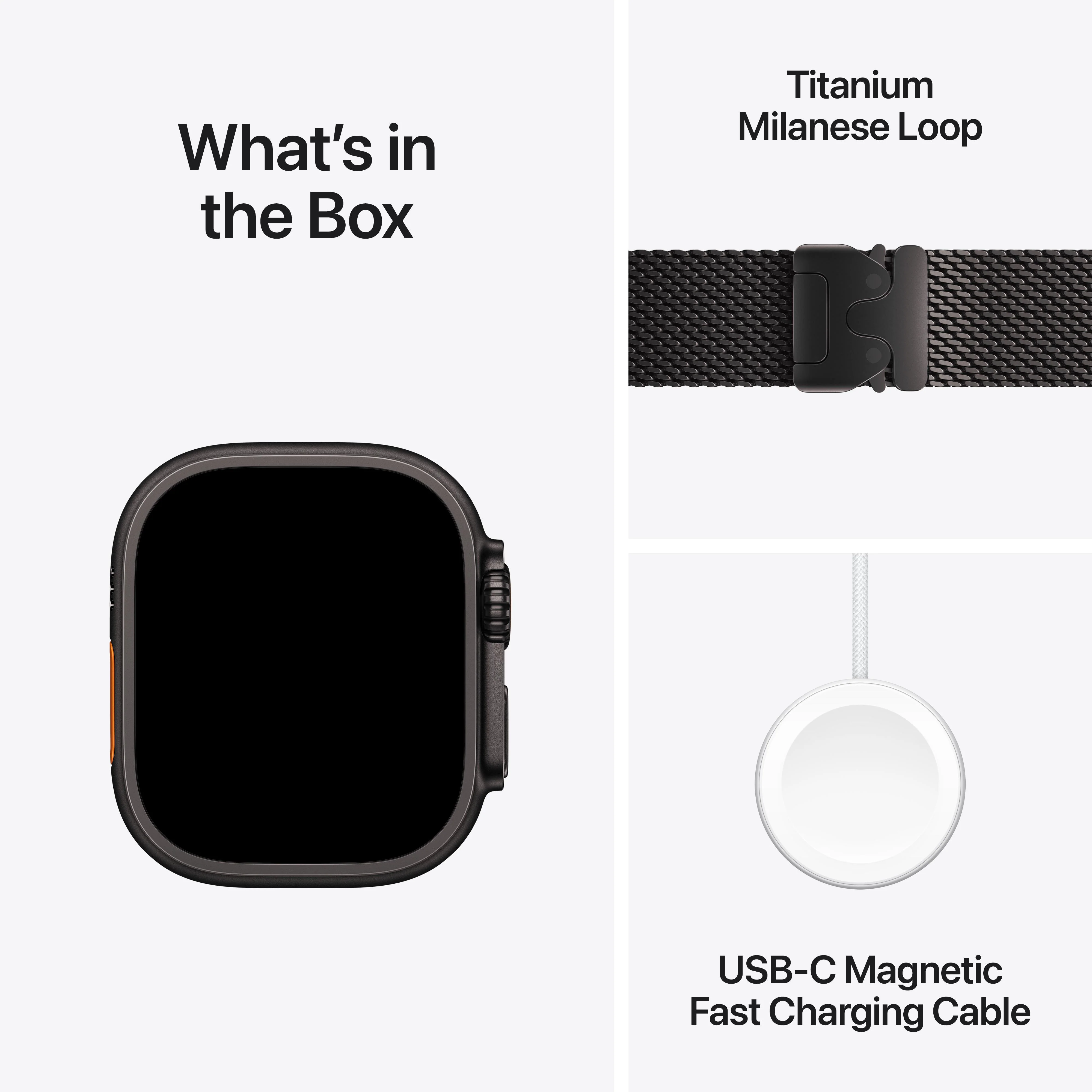 Apple Watch Ultra 2 GPS + Cellular 49mm Black Titanium Case with Black Titanium Milanese Loop - Large - Image 9