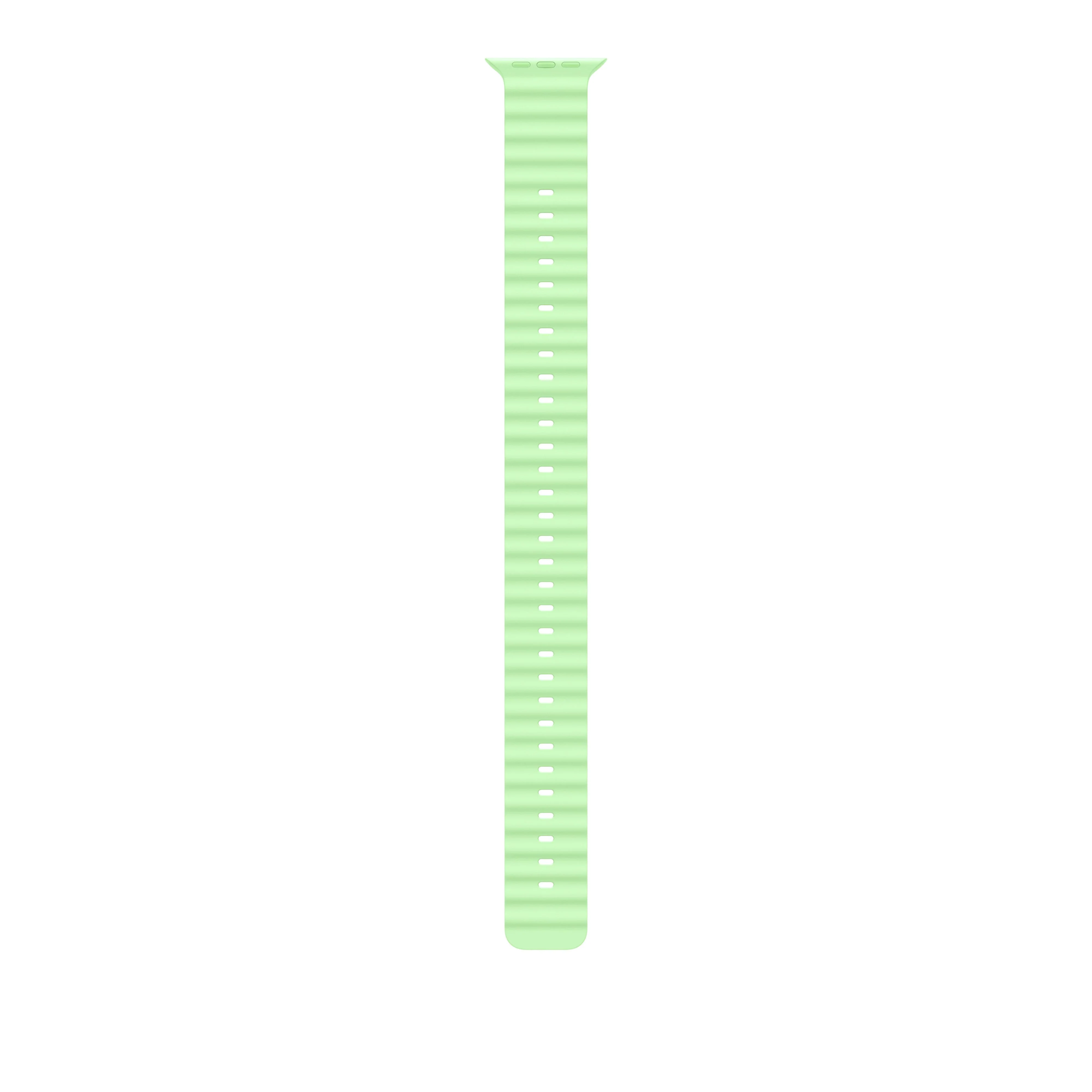 49mm Neon Green Ocean Band Extension - Natural Titanium Finish