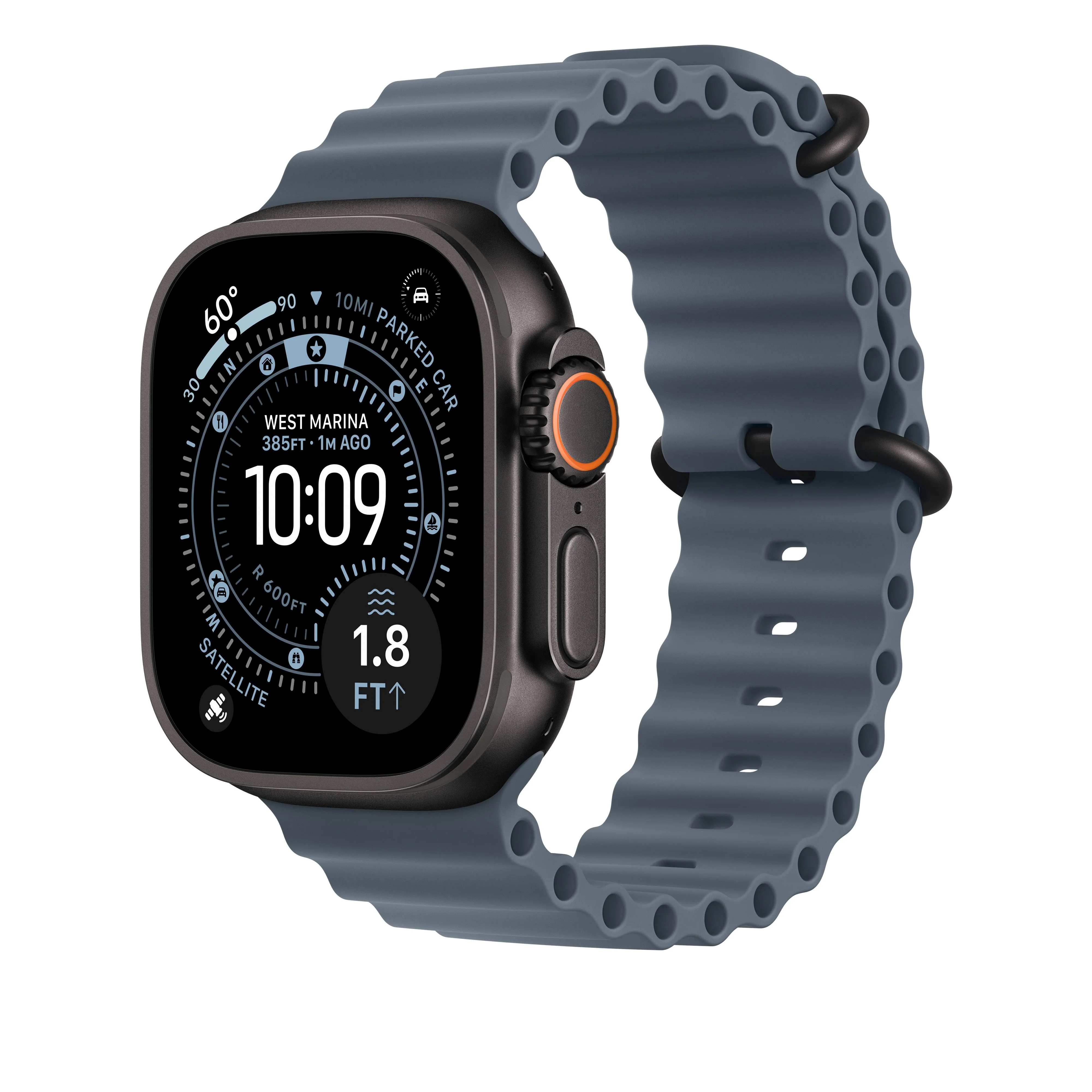 49mm Anchor Blue Ocean Band Extension - Black Titanium Finish - Image 2