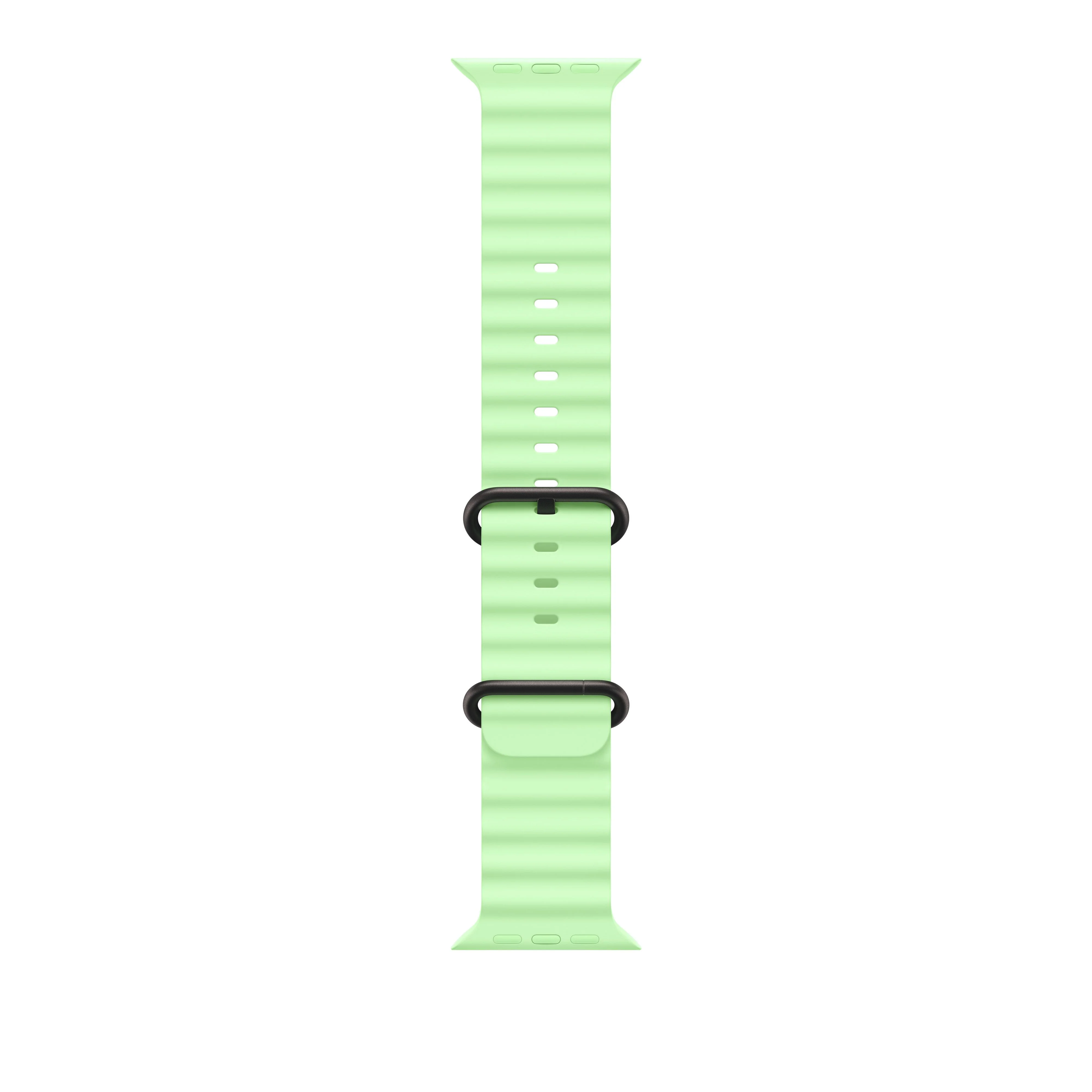 49mm Neon Green Ocean Band - Black Titanium Finish
