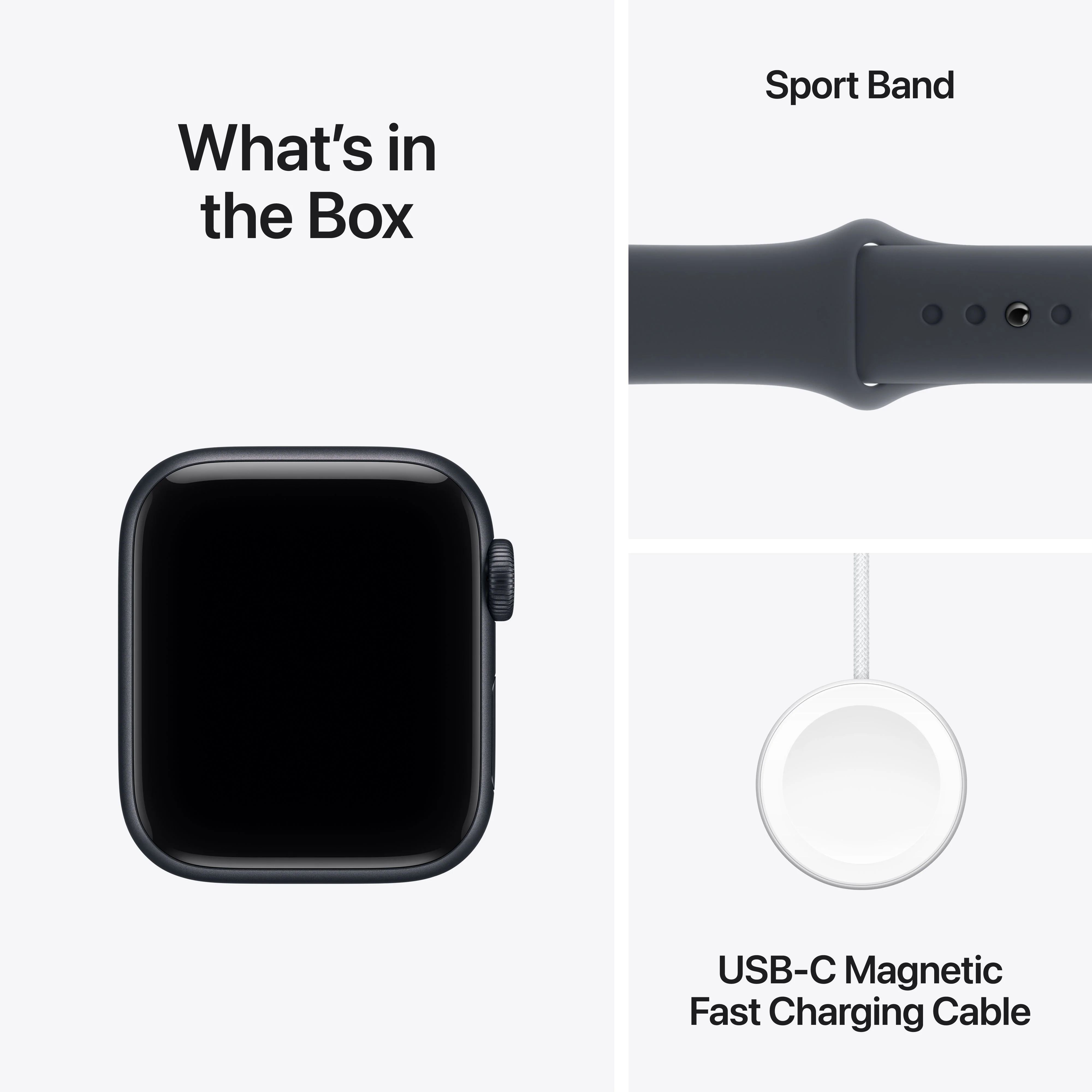Apple Watch SE 3 GPS 40mm Midnight Aluminium Case with Midnight Sport Band - M/L - Image 9