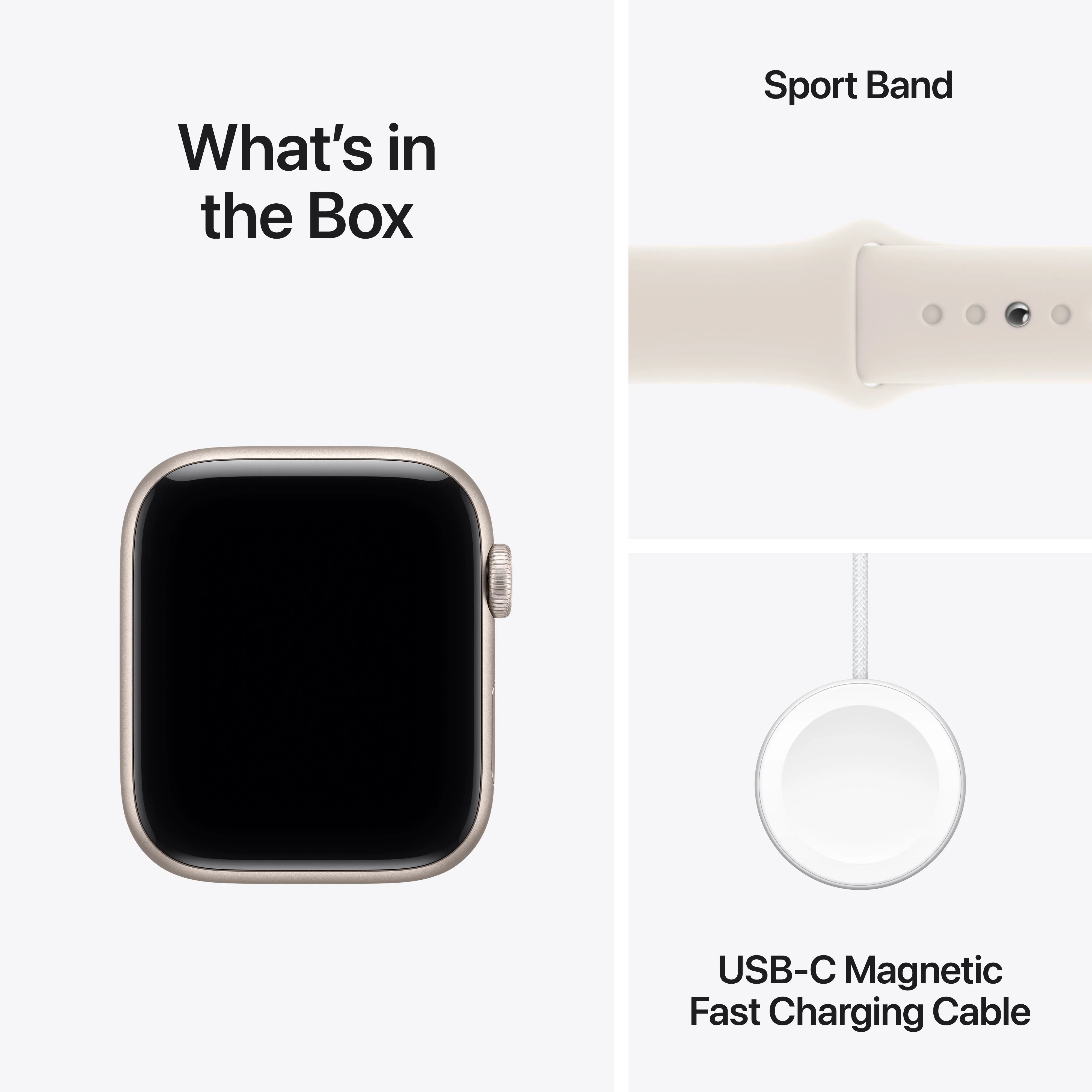 Apple Watch SE 3 GPS + Cellular 44mm Starlight Aluminium Case with Starlight Sport Band - M/L - Image 9