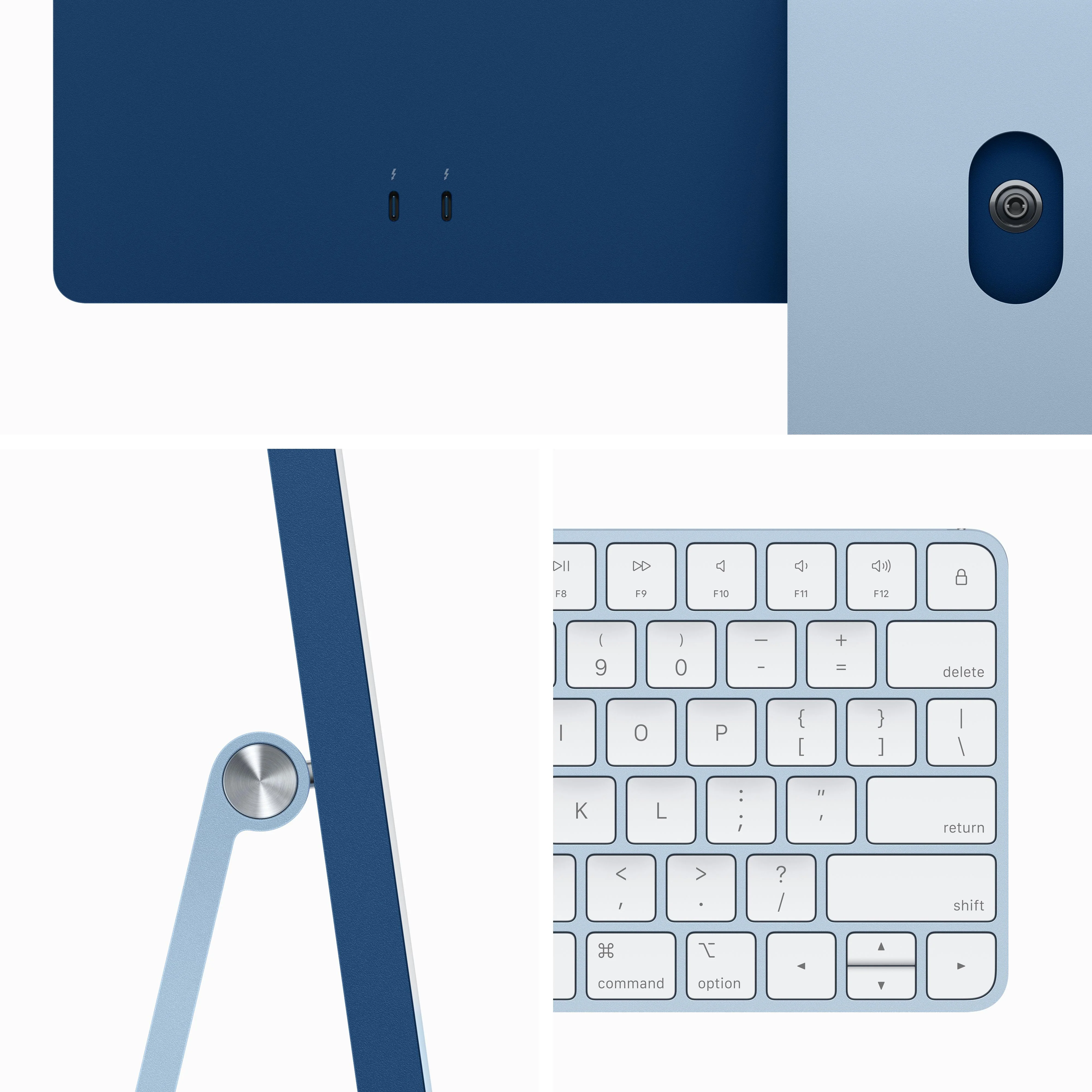 24-inch iMac with Retina 4.5K display: Apple M3 chip with 8?core CPU and 8?core GPU, 256GB SSD - Blue - Image 3