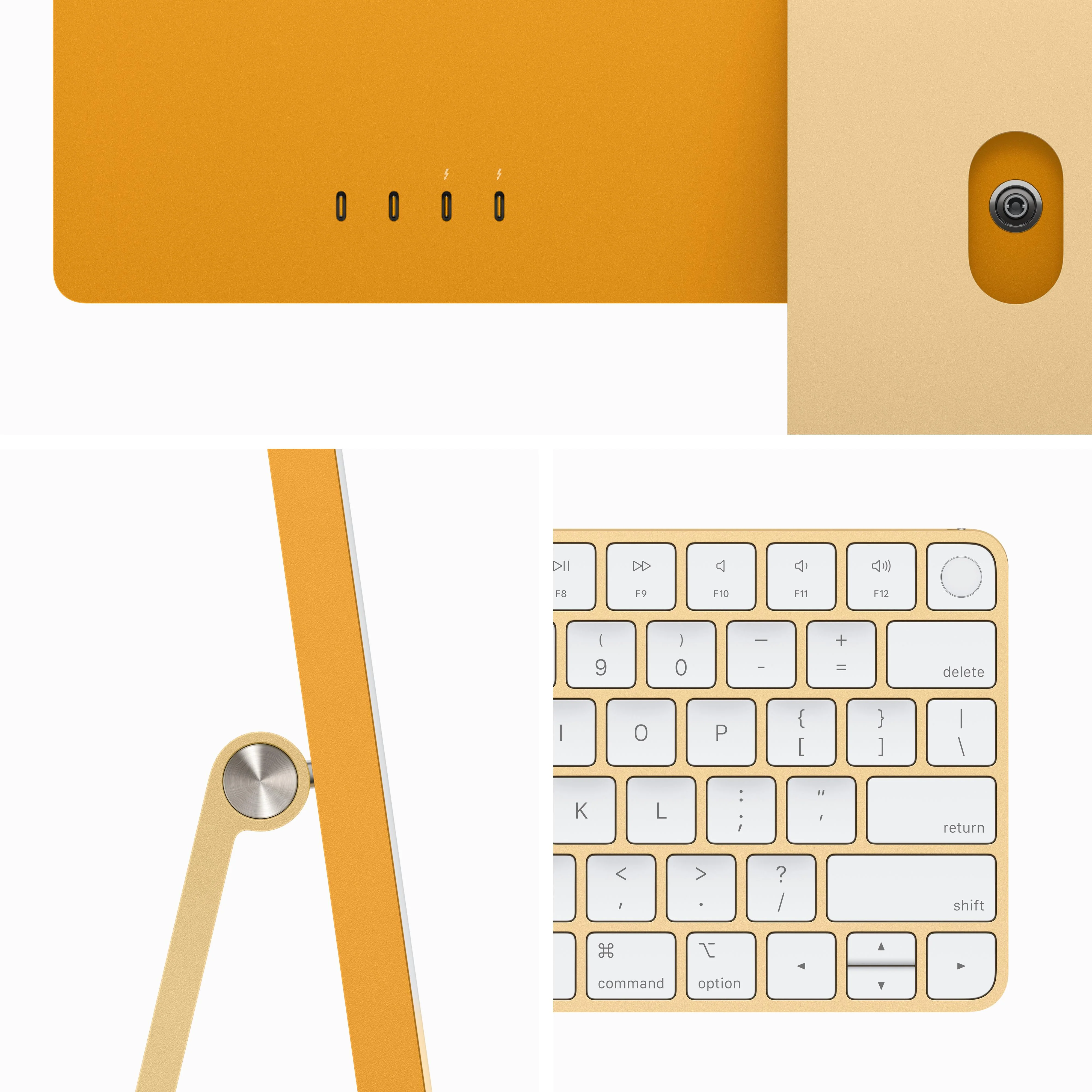 24-inch iMac with Retina 4.5K display: Apple M3 chip with 8?core CPU and 10?core GPU, 256GB SSD - Yellow - Image 3