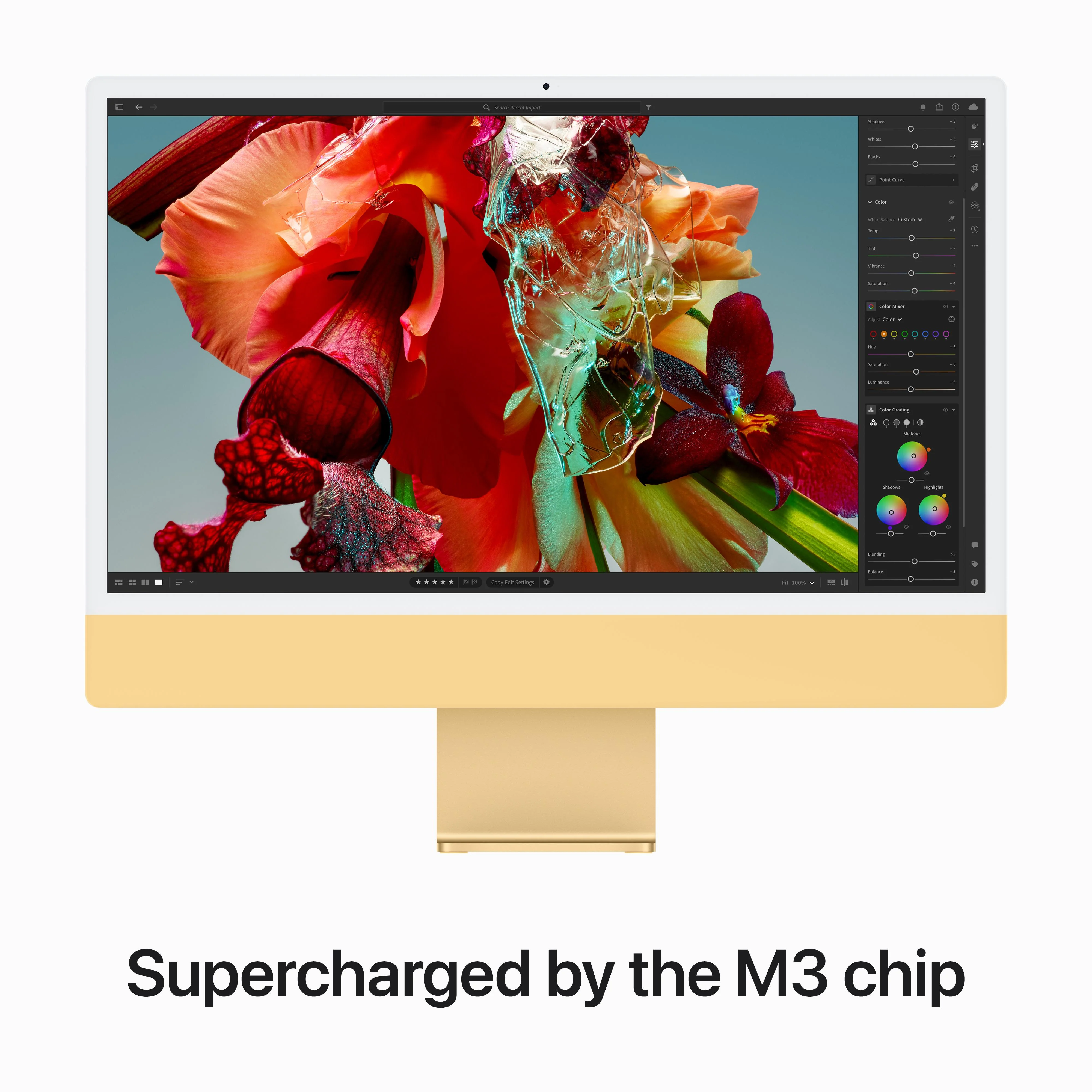 24-inch iMac with Retina 4.5K display: Apple M3 chip with 8?core CPU and 10?core GPU, 256GB SSD - Yellow - Image 4