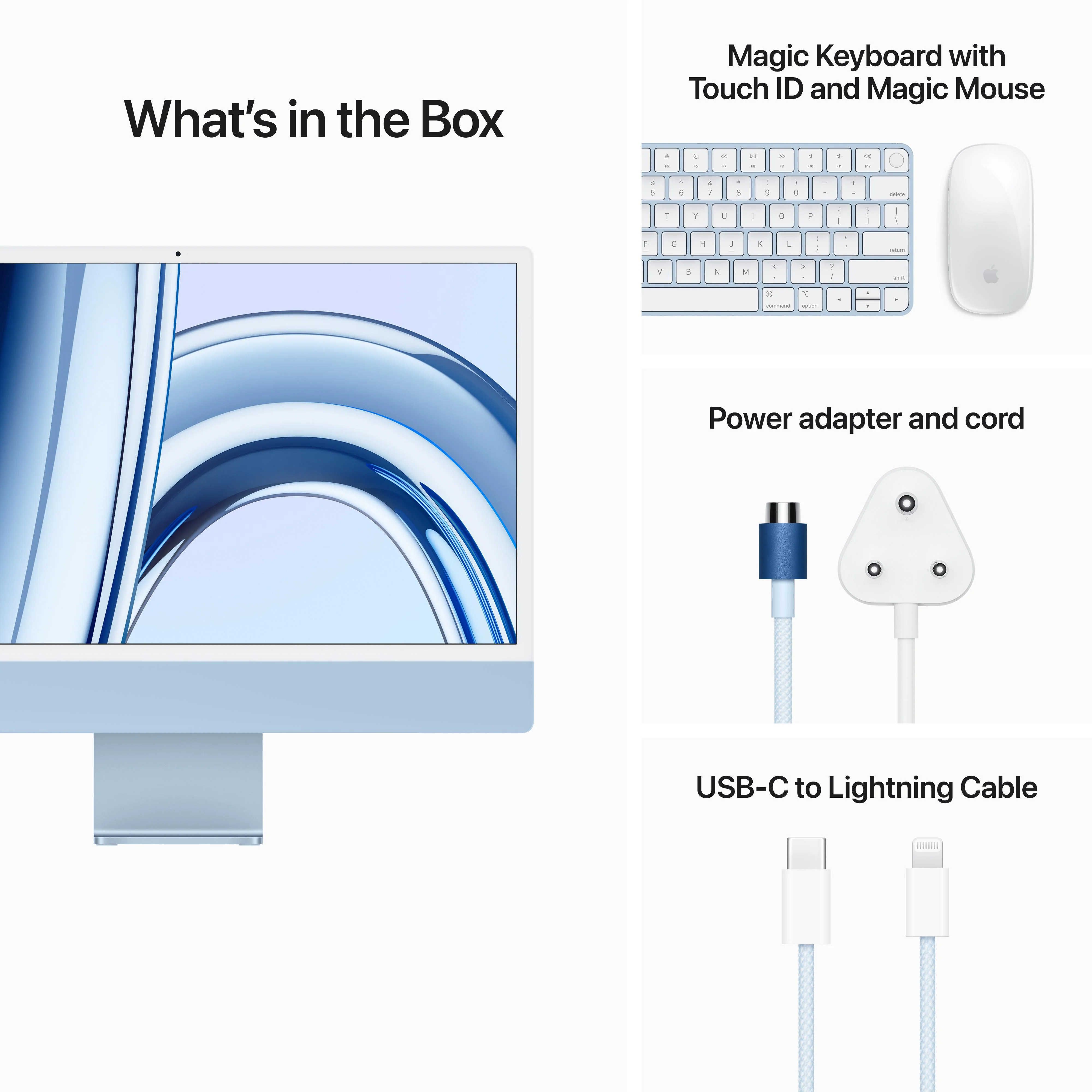 24-inch iMac with Retina 4.5K display: Apple M3 chip with 8?core CPU and 10?core GPU, 512GB SSD - Blue - Image 9