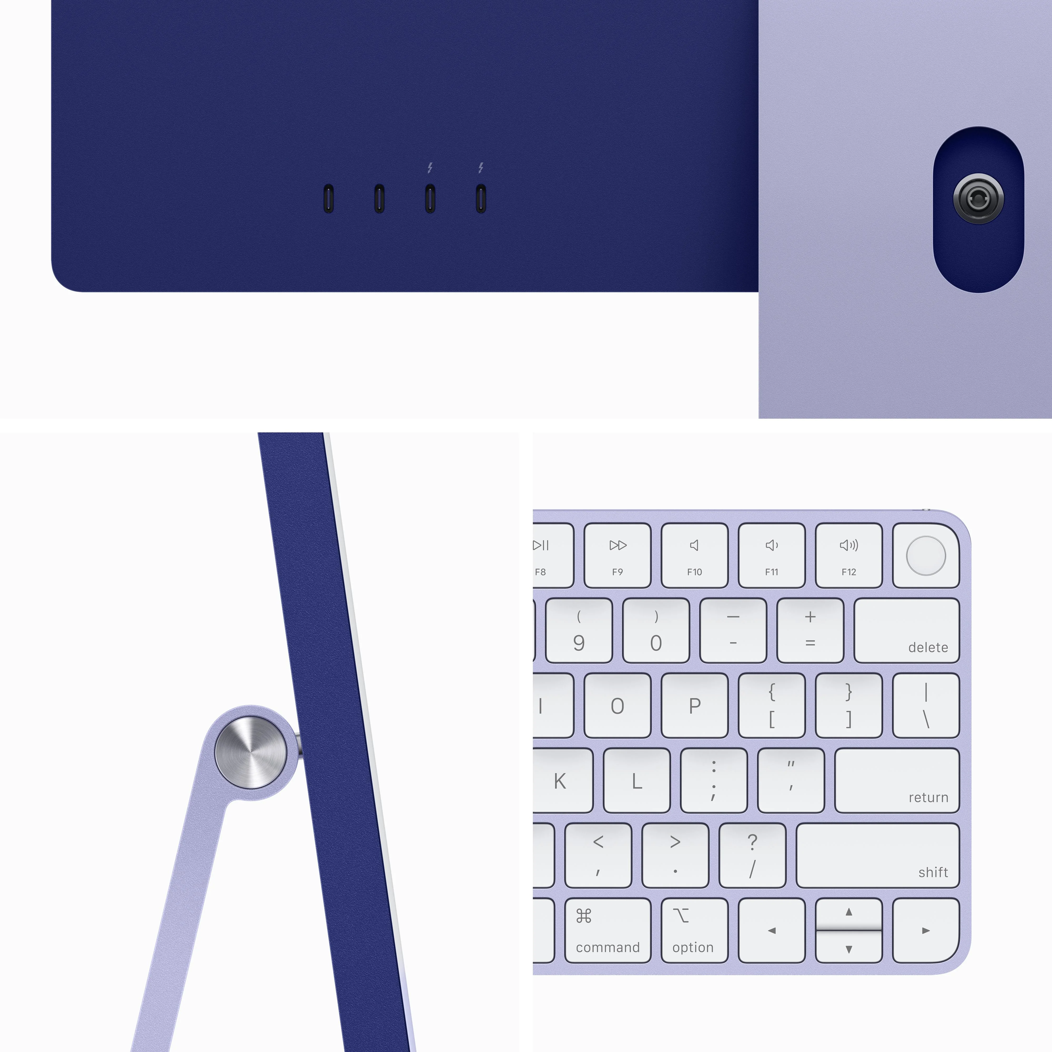 24-inch iMac with Retina 4.5K display: Apple M3 chip with 8?core CPU and 10?core GPU, 256GB SSD - Purple - Image 3