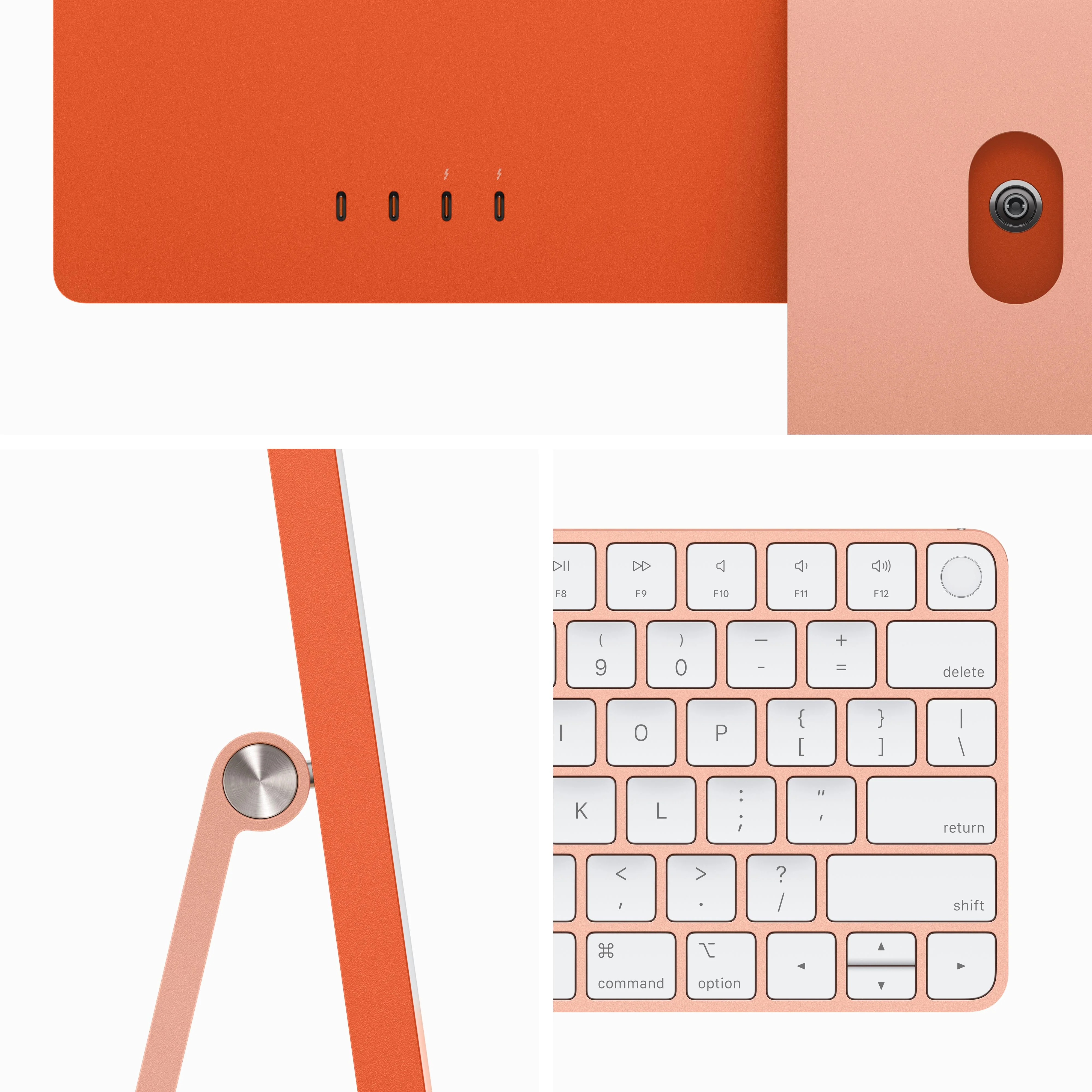 24-inch iMac with Retina 4.5K display: Apple M3 chip with 8?core CPU and 10?core GPU, 512GB SSD - Orange - Image 3