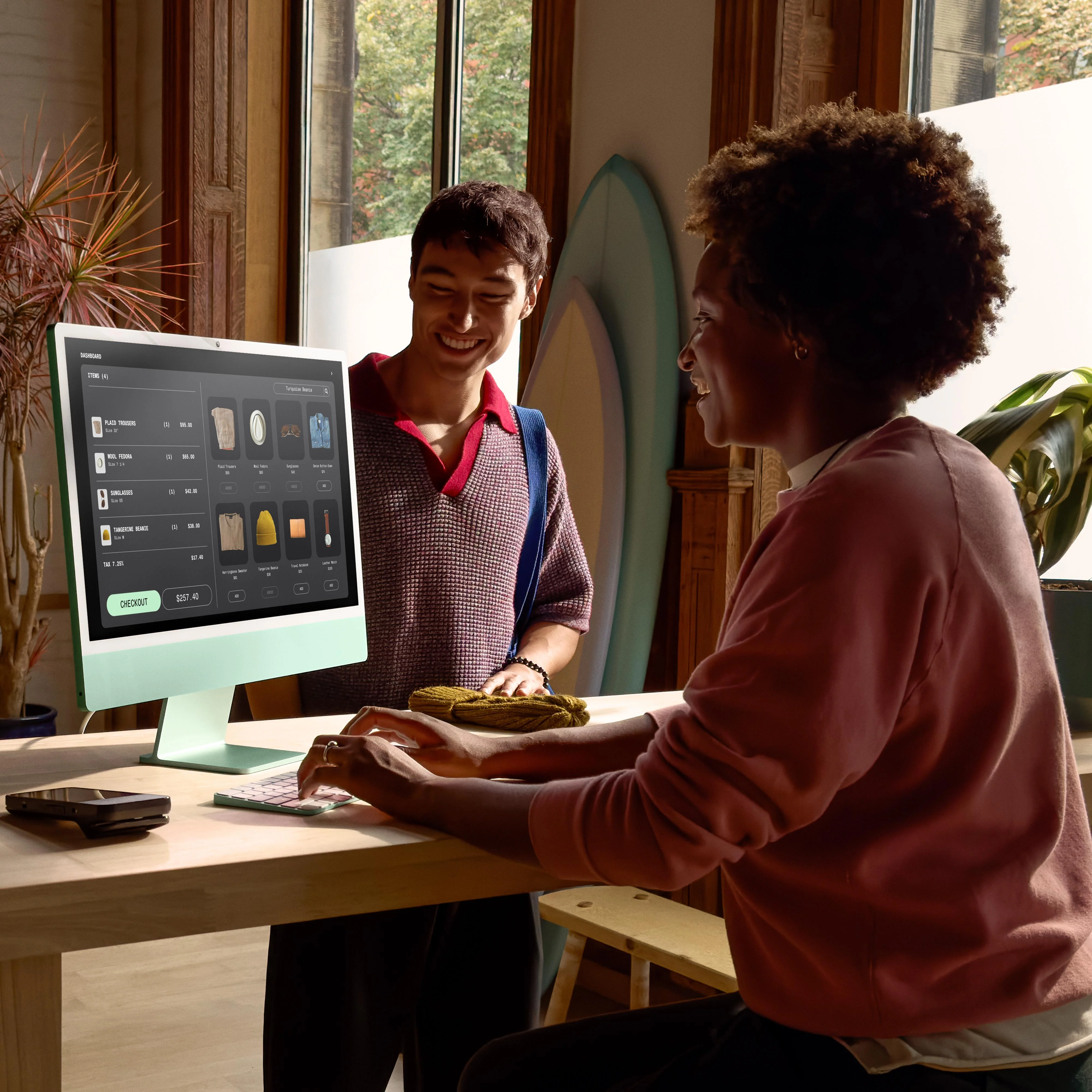 24-inch iMac with Retina 4.5K display: Apple M4 chip with 8-core CPU and 8-core GPU, 256GB SSD - Orange - Image 8