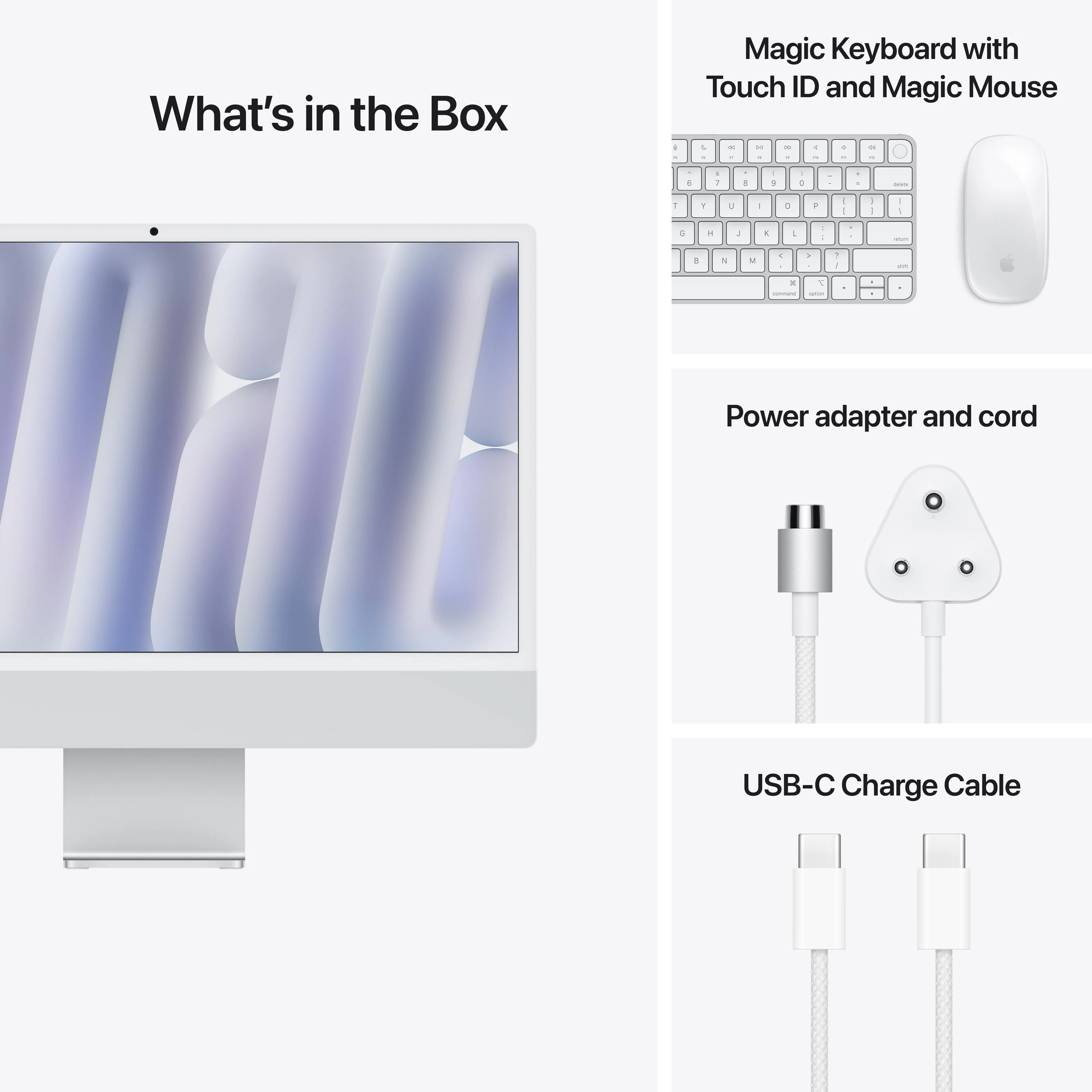24-inch iMac with Retina 4.5K display: Apple M4 chip with 10-core CPU and 10-core GPU, 256GB SSD - Silver - Image 9