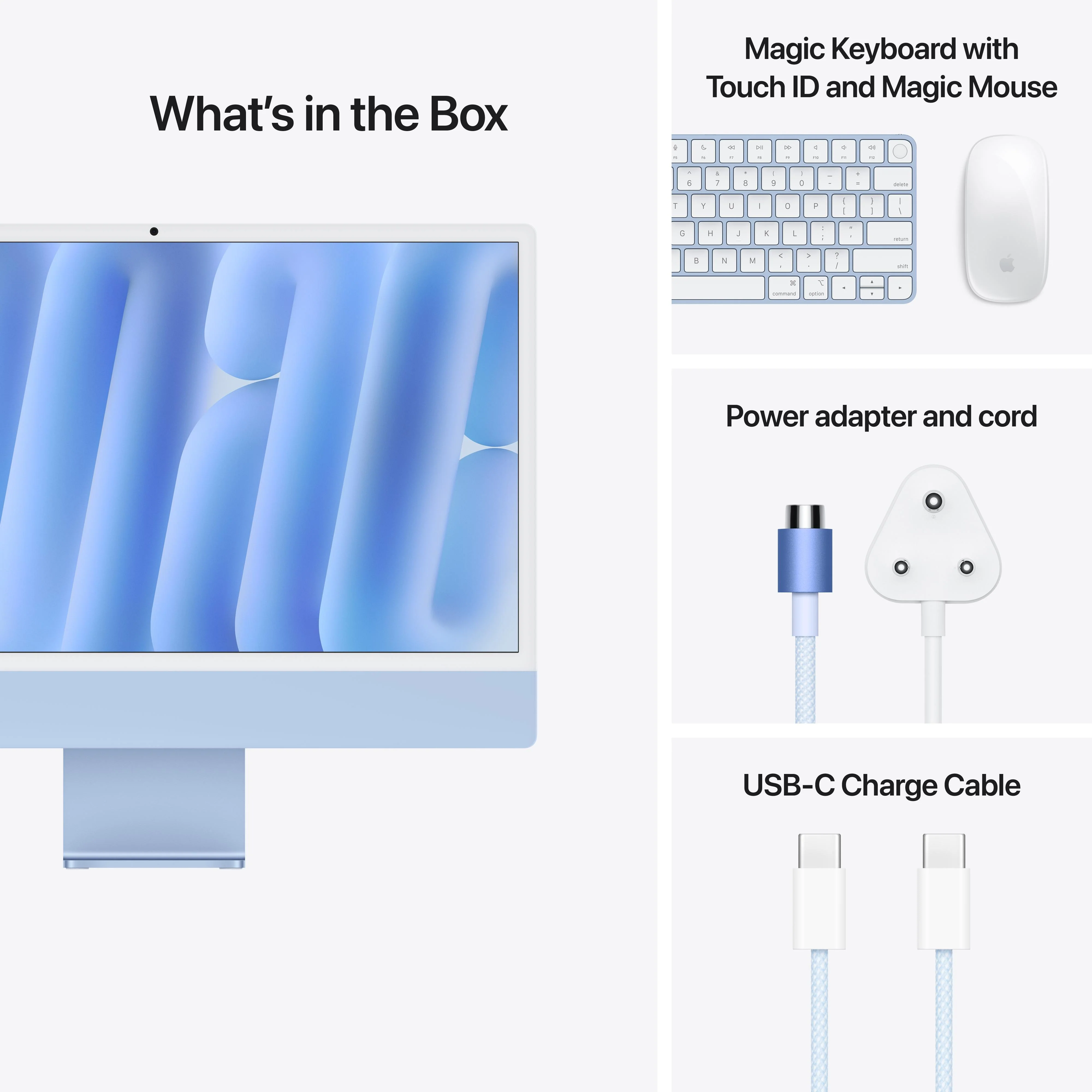 24-inch iMac with Retina 4.5K display: Apple M4 chip with 10-core CPU and 10-core GPU, 256GB SSD - Blue - Image 9