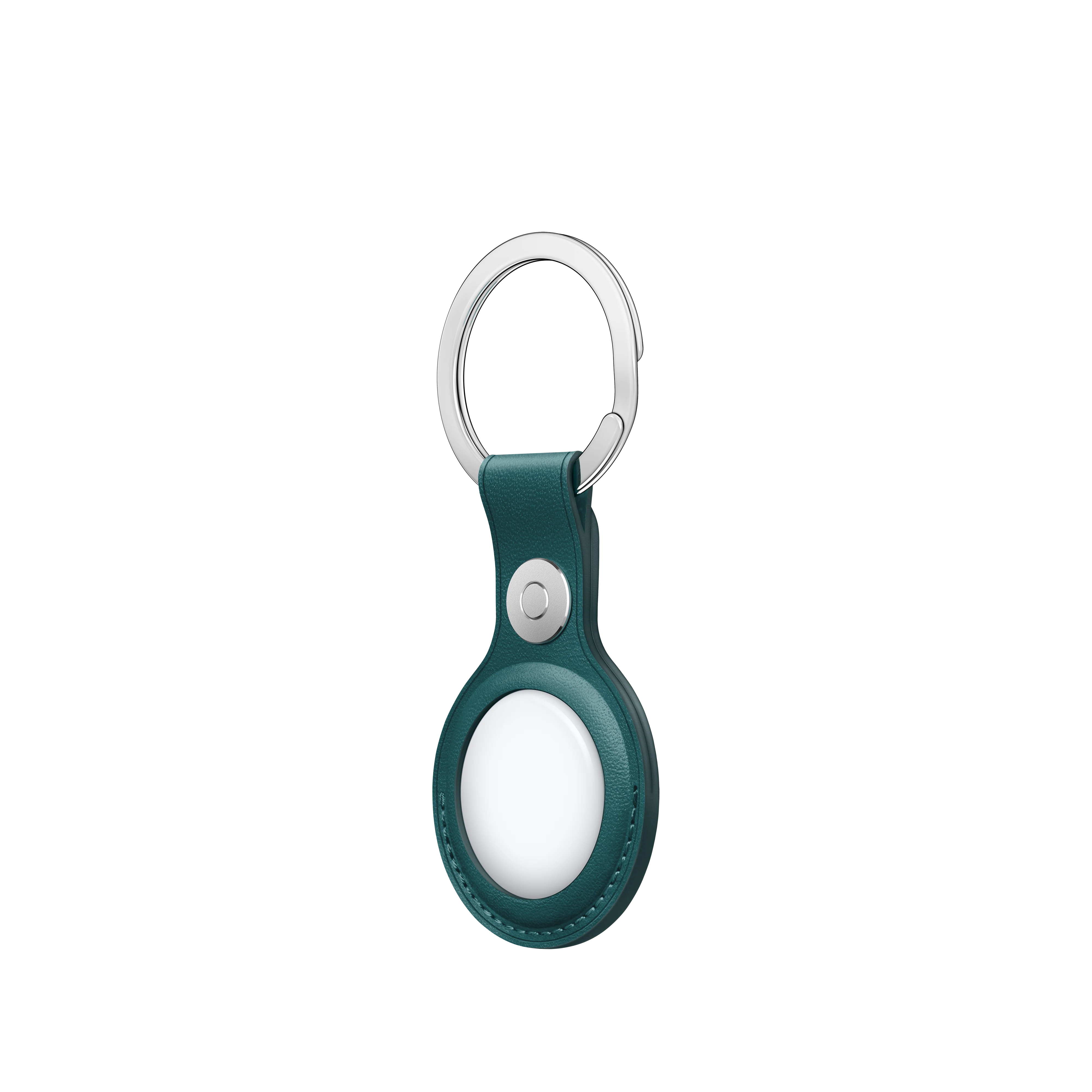 AirTag Leather Key Ring - Forest Green - Image 2